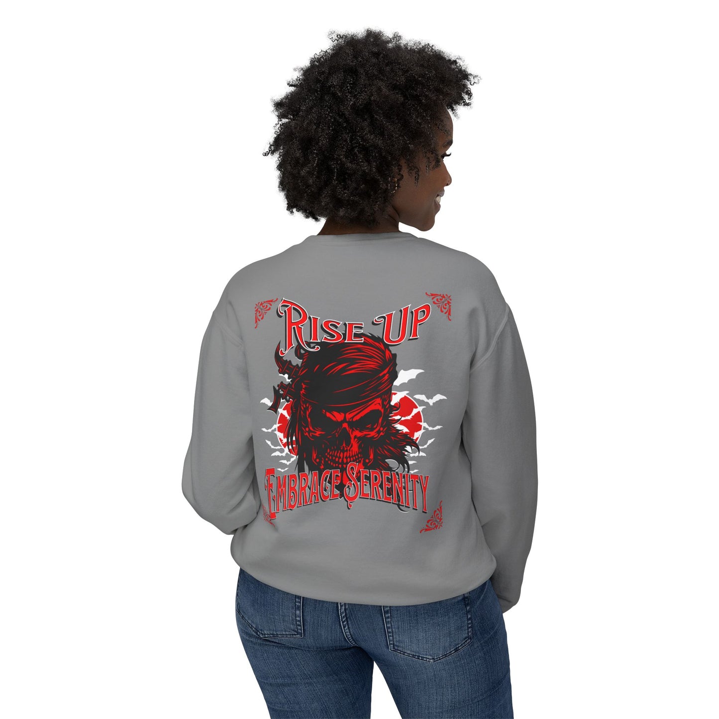 Sweatshirt Embrace Serenity Rise Up Lightweight Crewneck