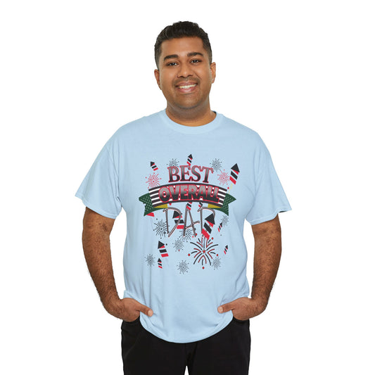 "BEST OVERALL DAD" Unisex Heavy Cotton Tee