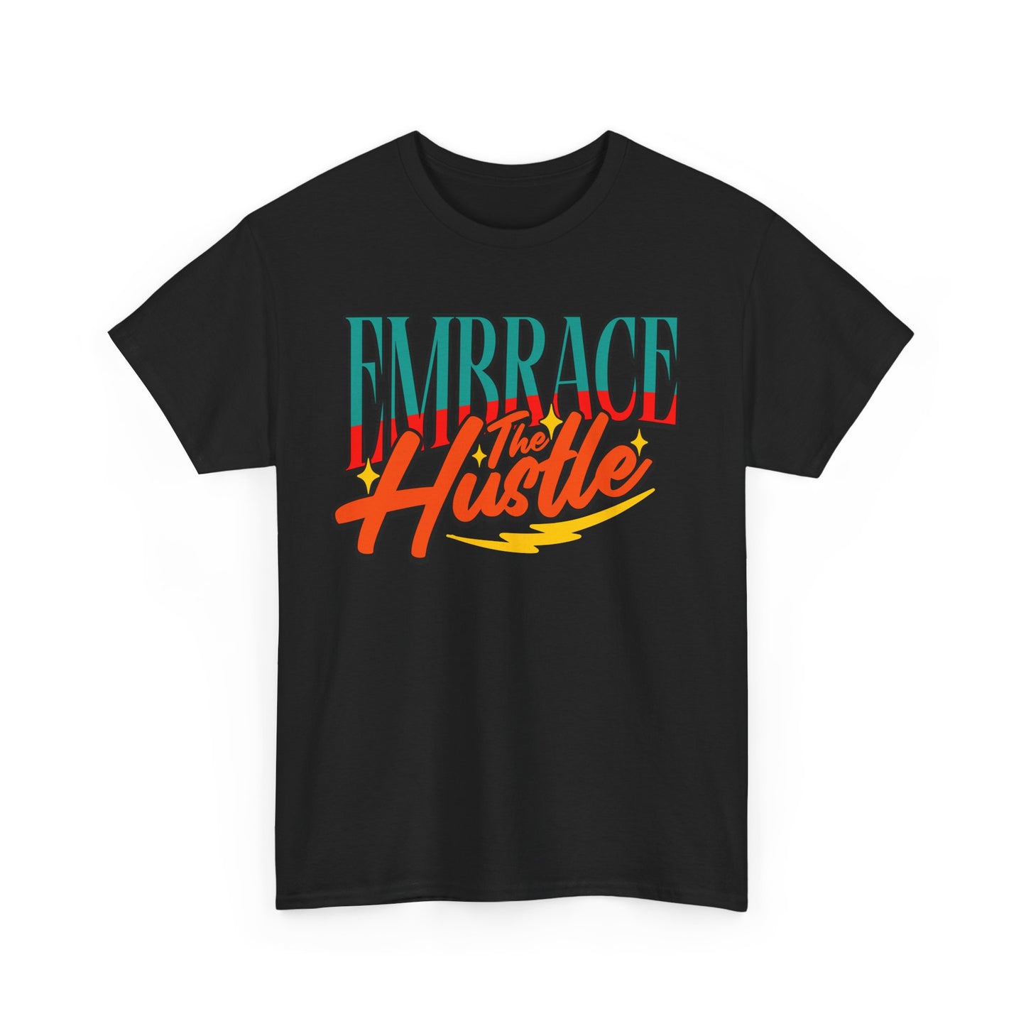 Inspirational Unisex Heavy Cotton Tee - 'Embrace The Hustle'