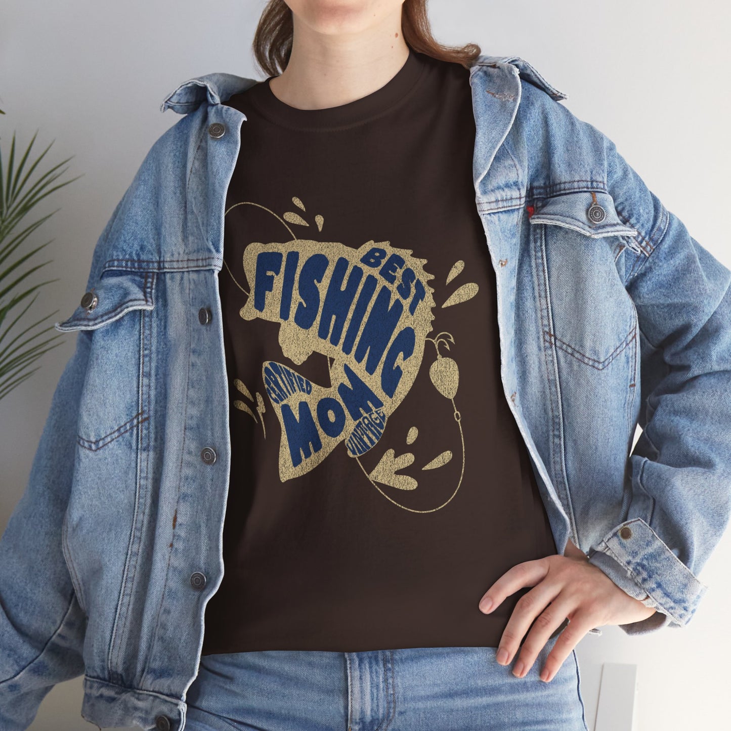 "CERTIFIEDFIED FISHING MOM" Unisex Heavy Cotton Tee