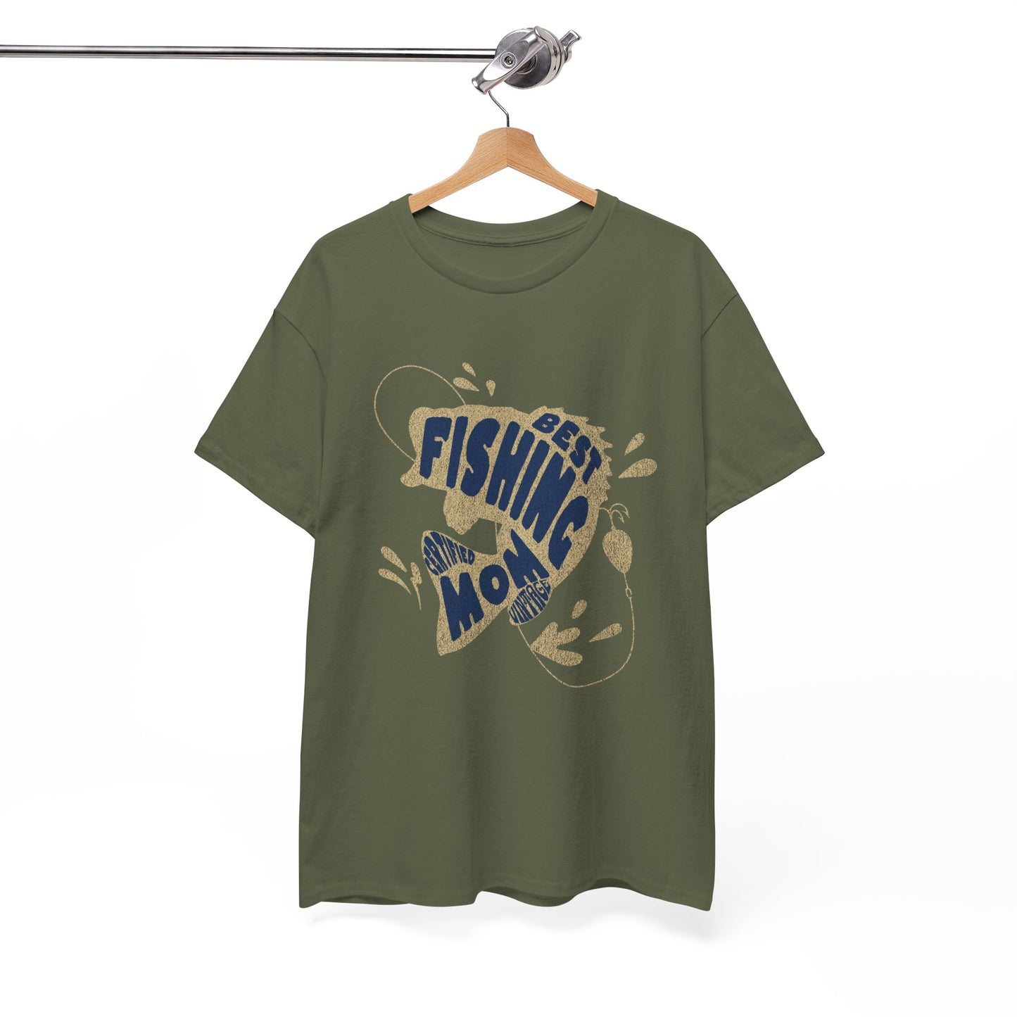 "CERTIFIEDFIED FISHING MOM" Unisex Heavy Cotton Tee