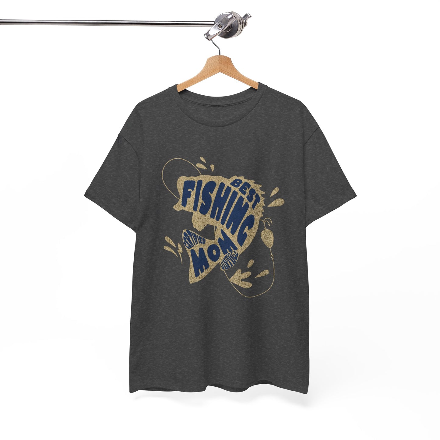 "CERTIFIEDFIED FISHING MOM" Unisex Heavy Cotton Tee