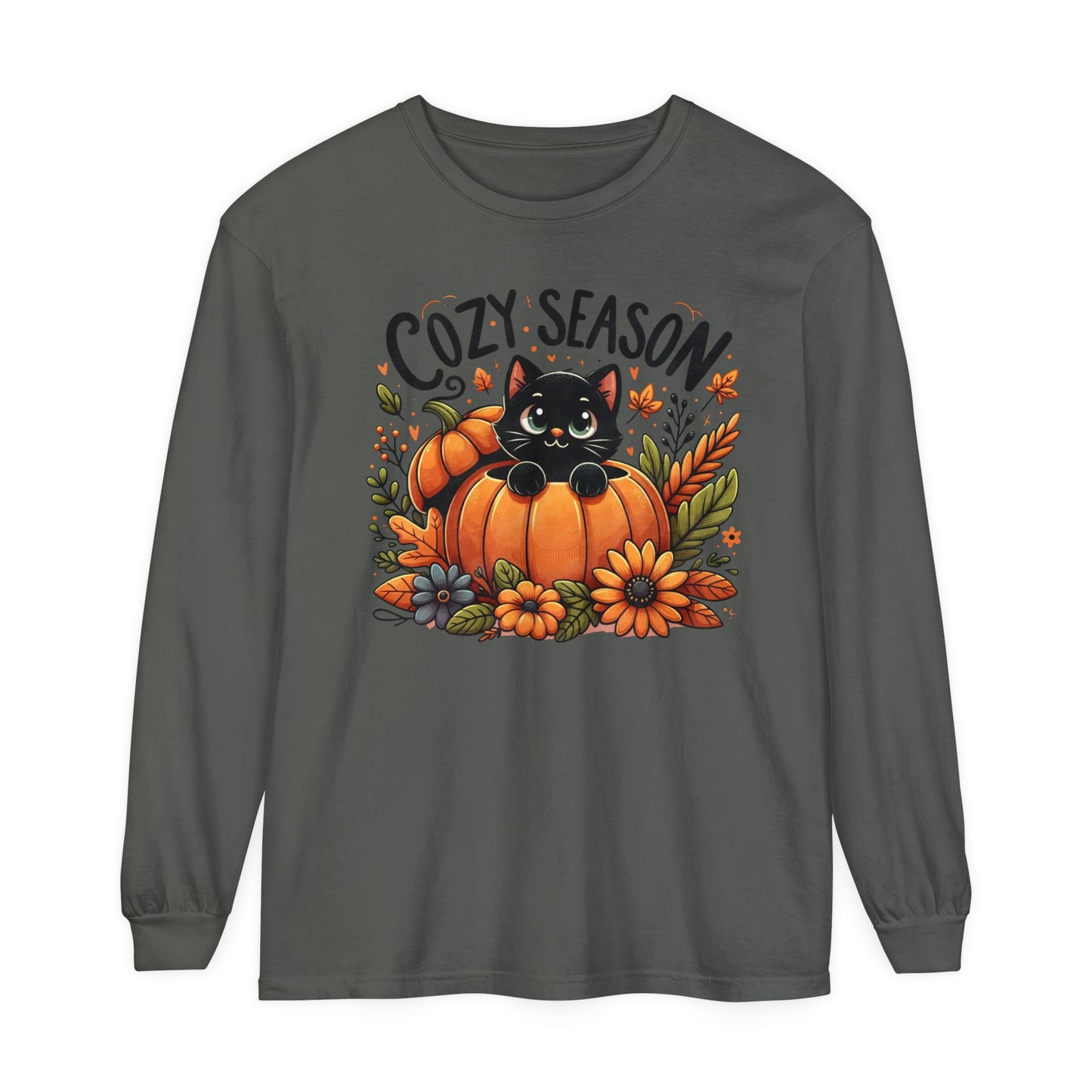 Cat Pumpkin Long Sleeve T-Shirt