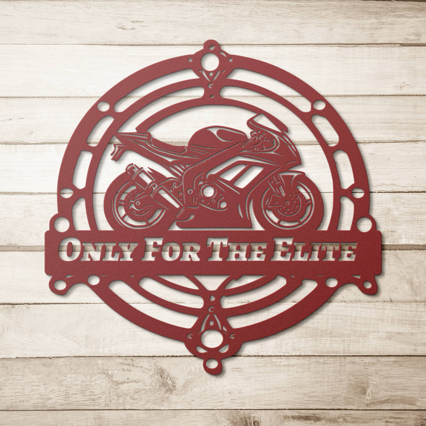 Personalized Motor Cycle Die-Cut Metal Sign