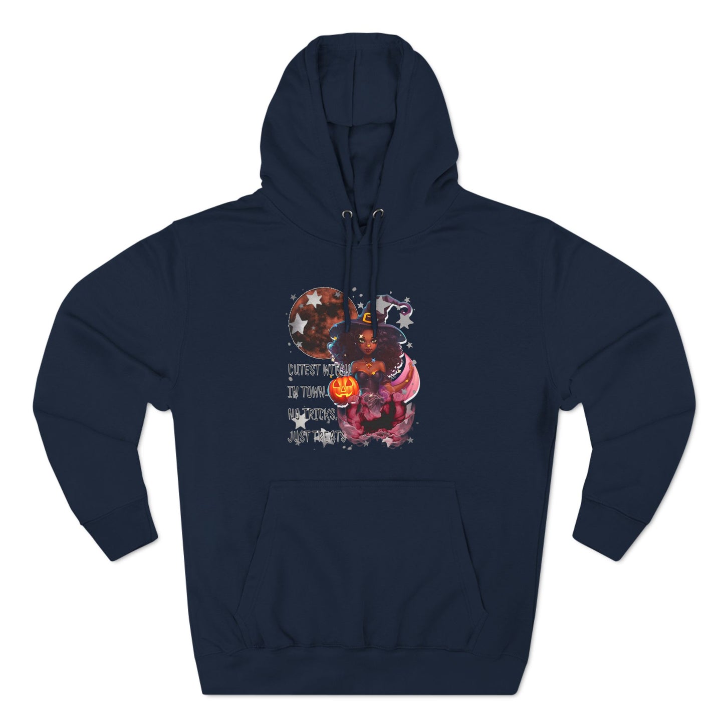 "Cutest Witch"Three-Panel Fleece Hoodie