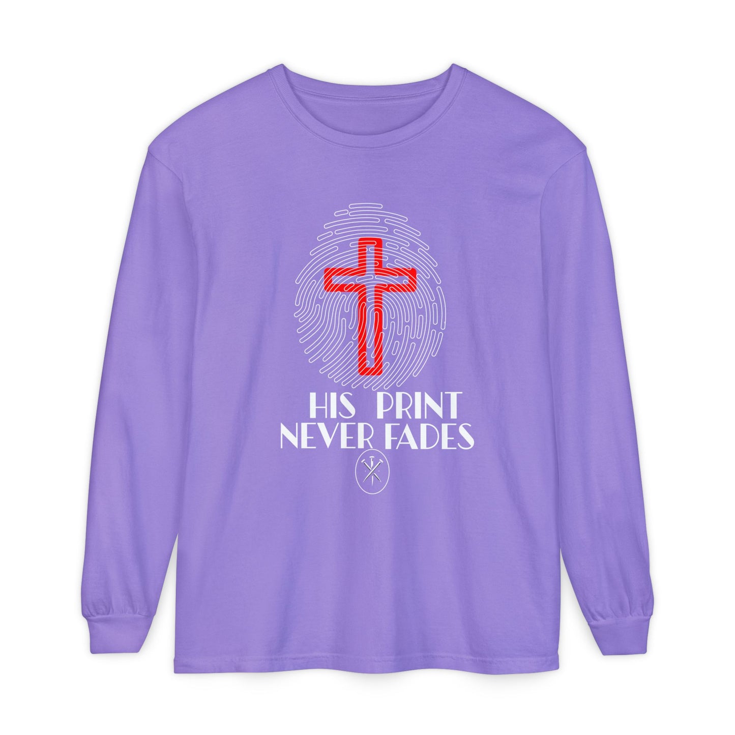 His Print Never Fades Unisex Long Sleeve T-Shirt - Faith-Inspired Apparel