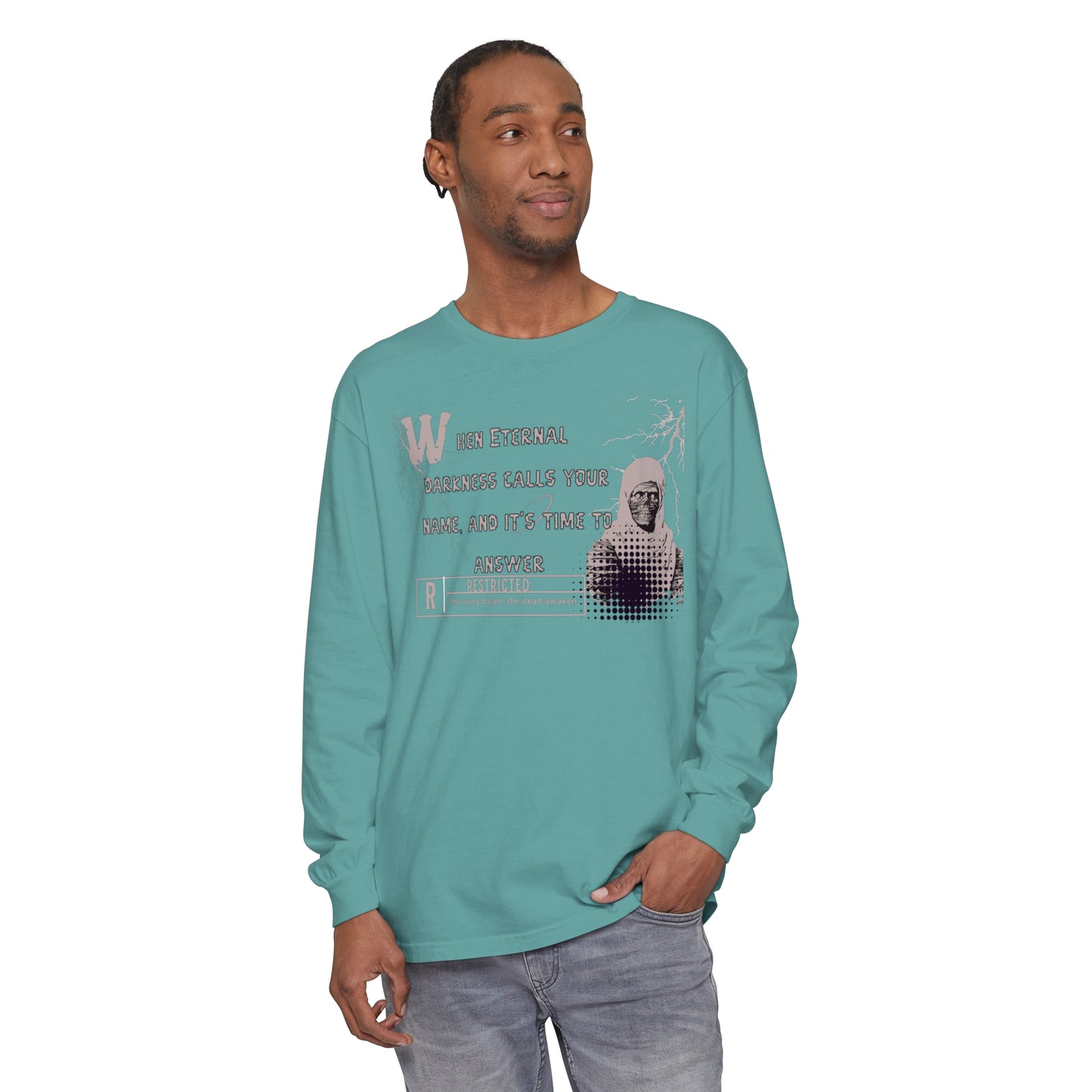 Long Sleeve T-Shirt - Eternal Darkness Call Your Name Graphic