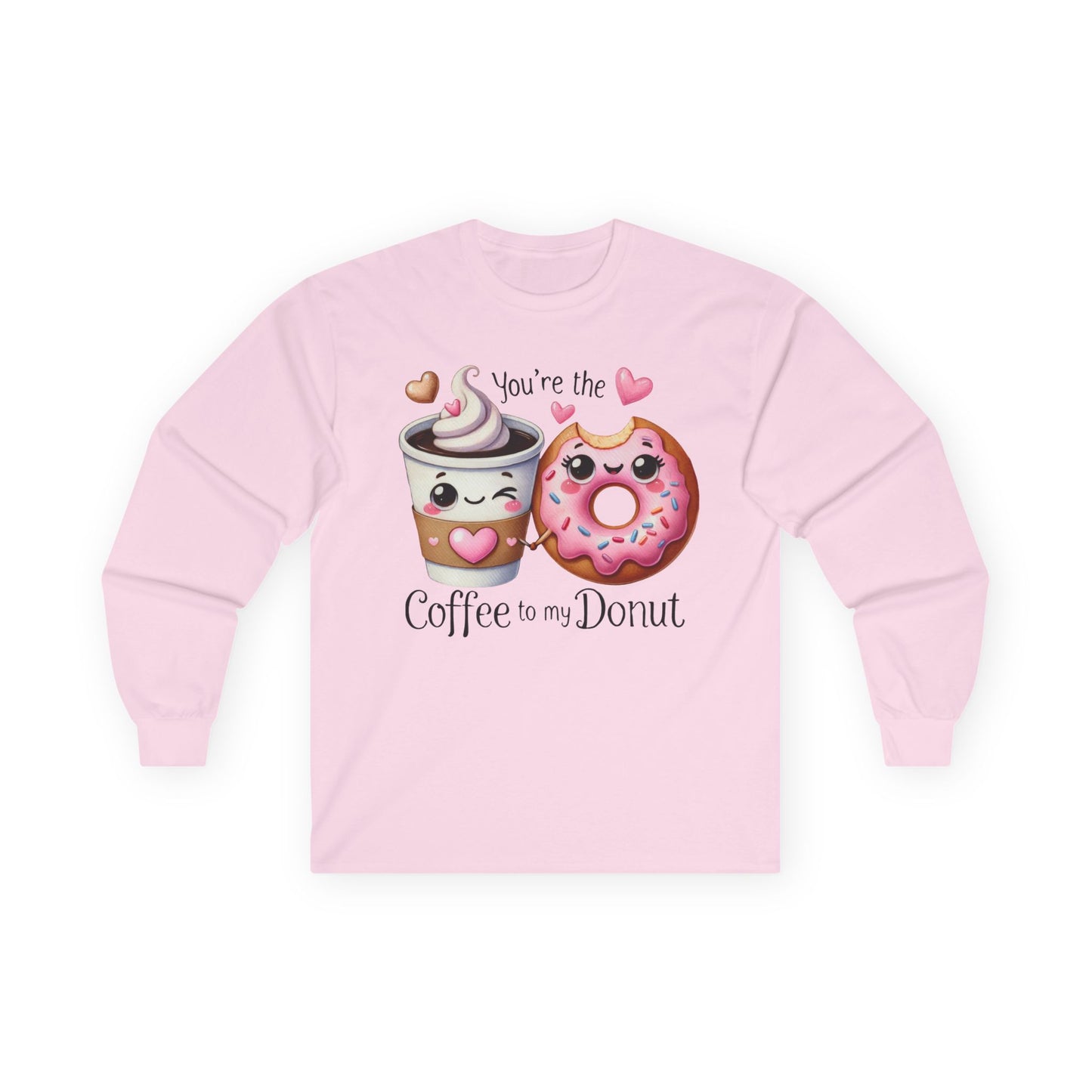 'Morning Mood: Sweet And Bold" coffee design Unisex Ultra Cotton Long Sleeve Tee