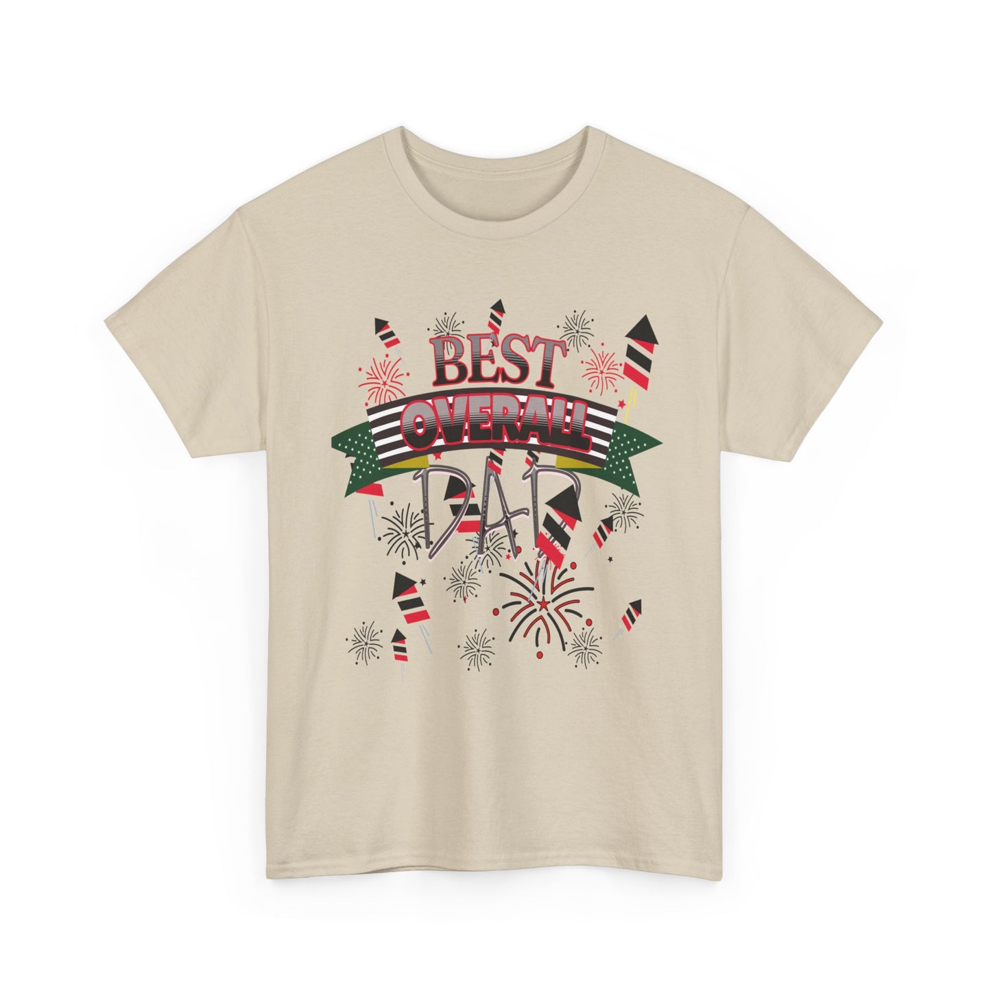 "BEST OVERALL DAD" Unisex Heavy Cotton Tee