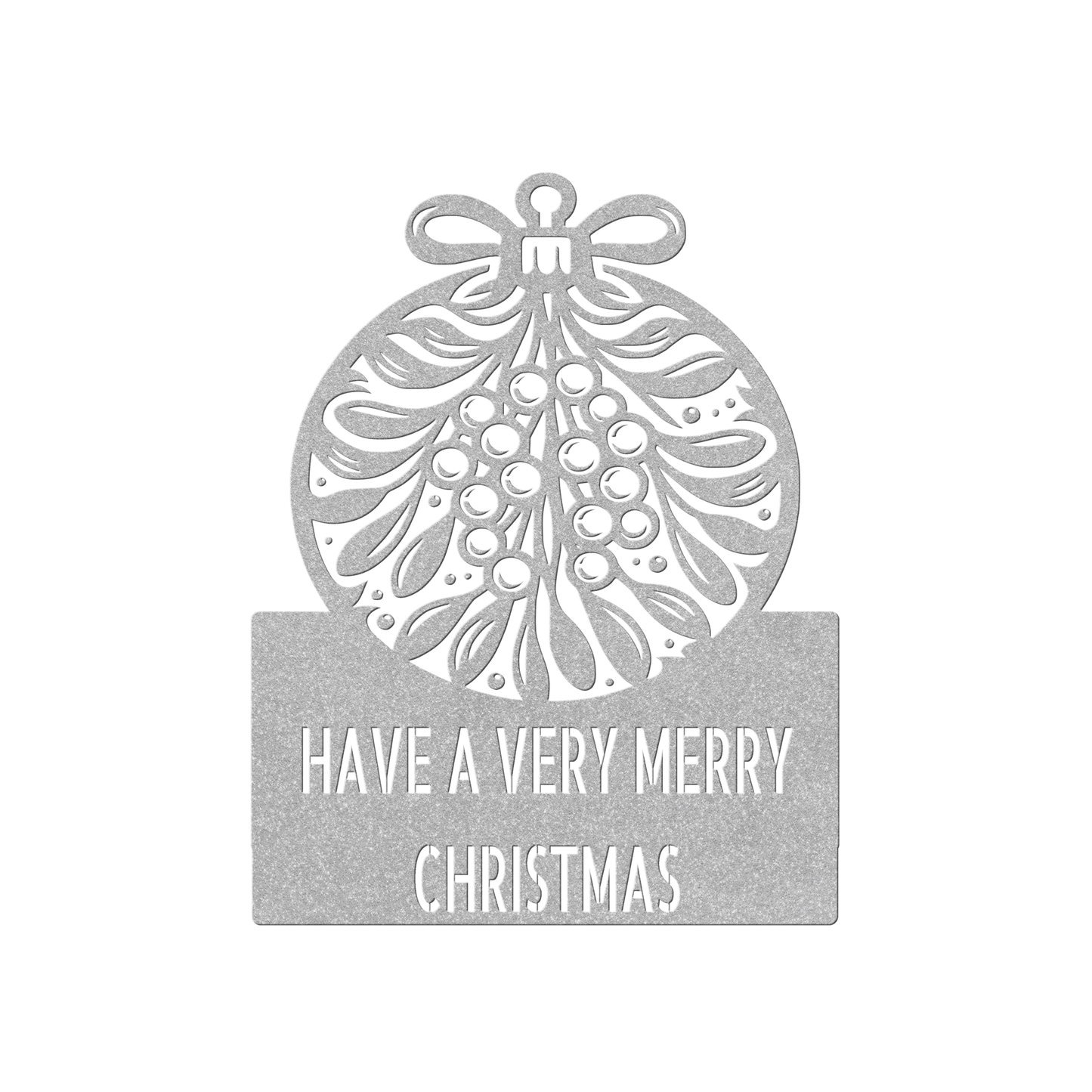 CUSTOMIZABLE MERRY CHRISTMAS Die-Cut Metal Sign