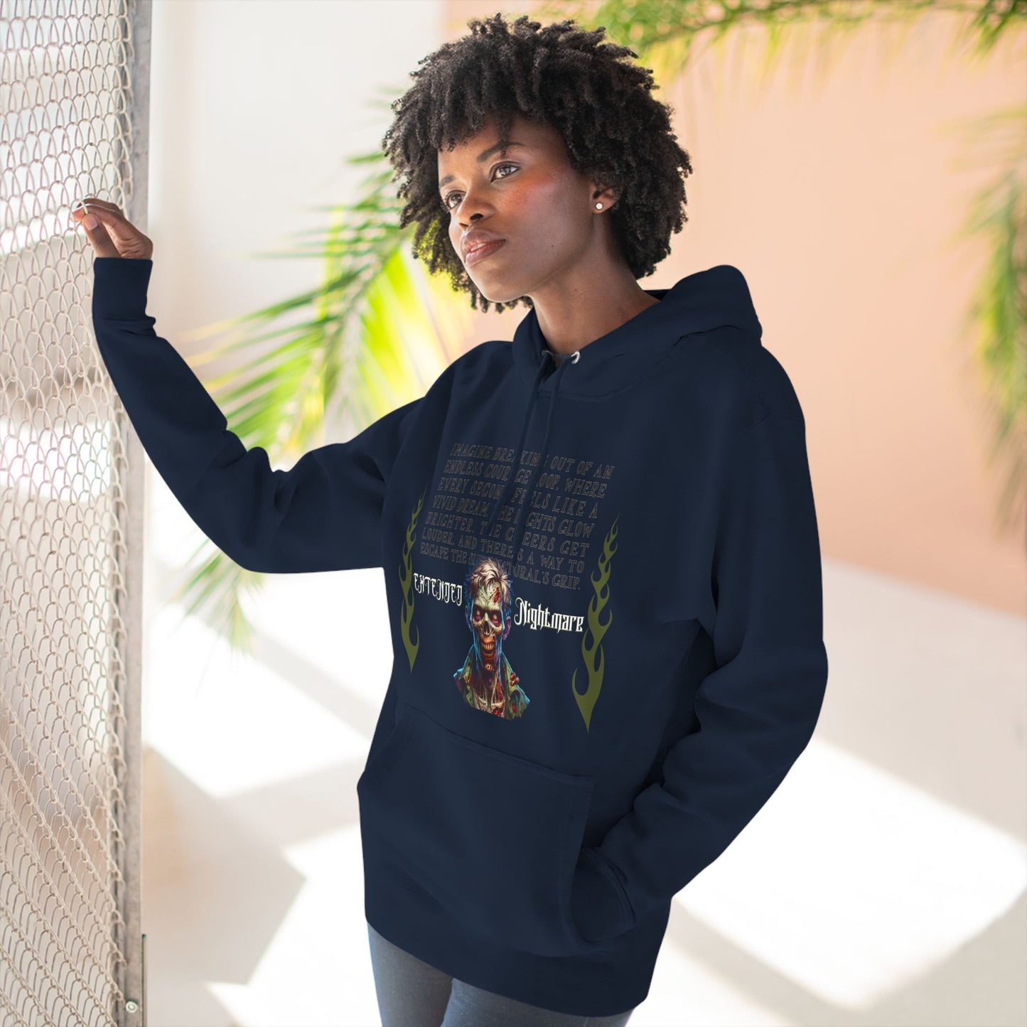 Extended Nightmare Three-Panel Fleece Hoodie