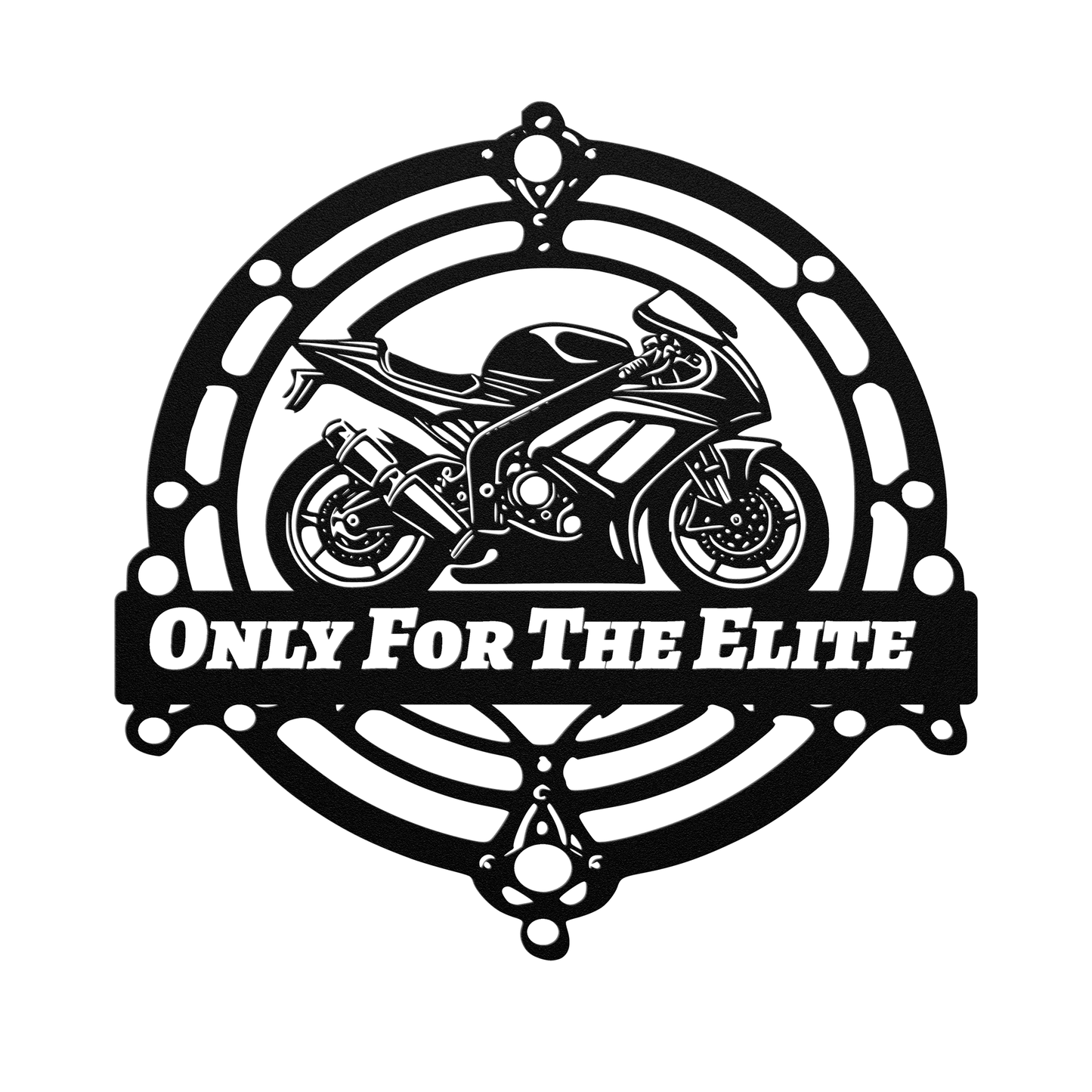 Personalized Motor Cycle Die-Cut Metal Sign