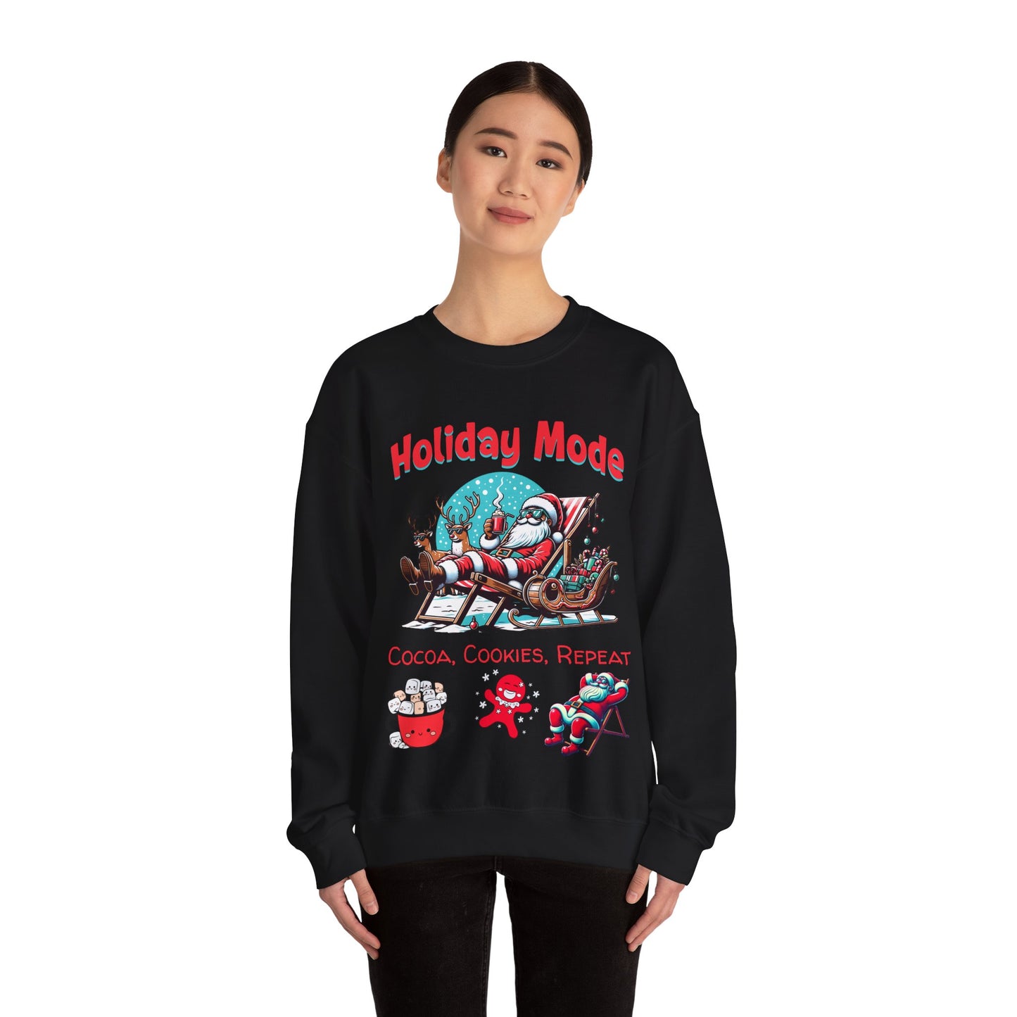 Santa Sipping Cocoa Unisex Sweatshirt