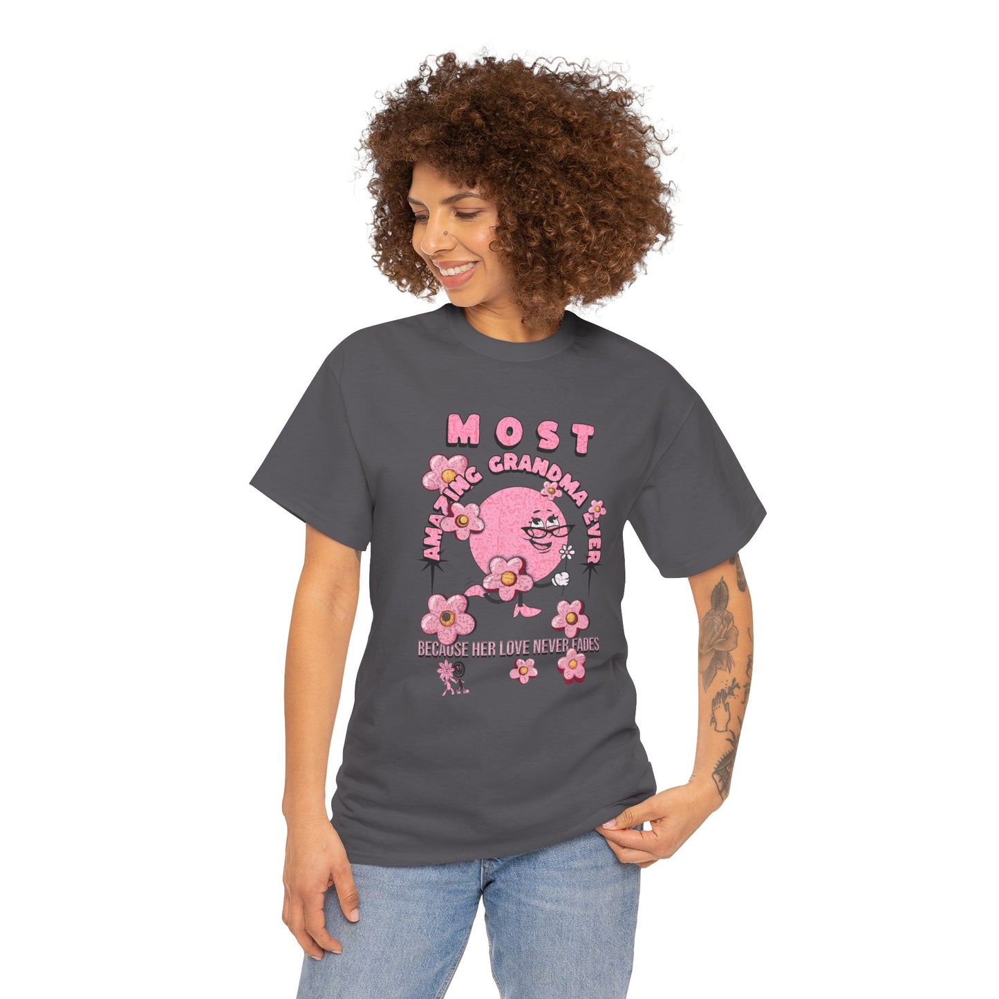 "MOST AMAZING GRANDMA"Unisex Heavy Cotton Tee