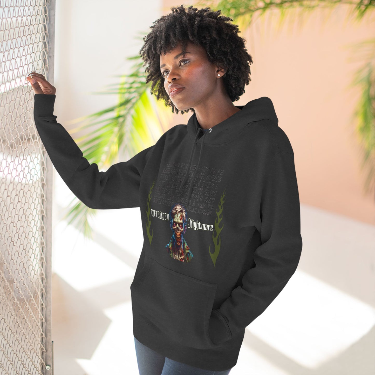 Extended Nightmare Three-Panel Fleece Hoodie