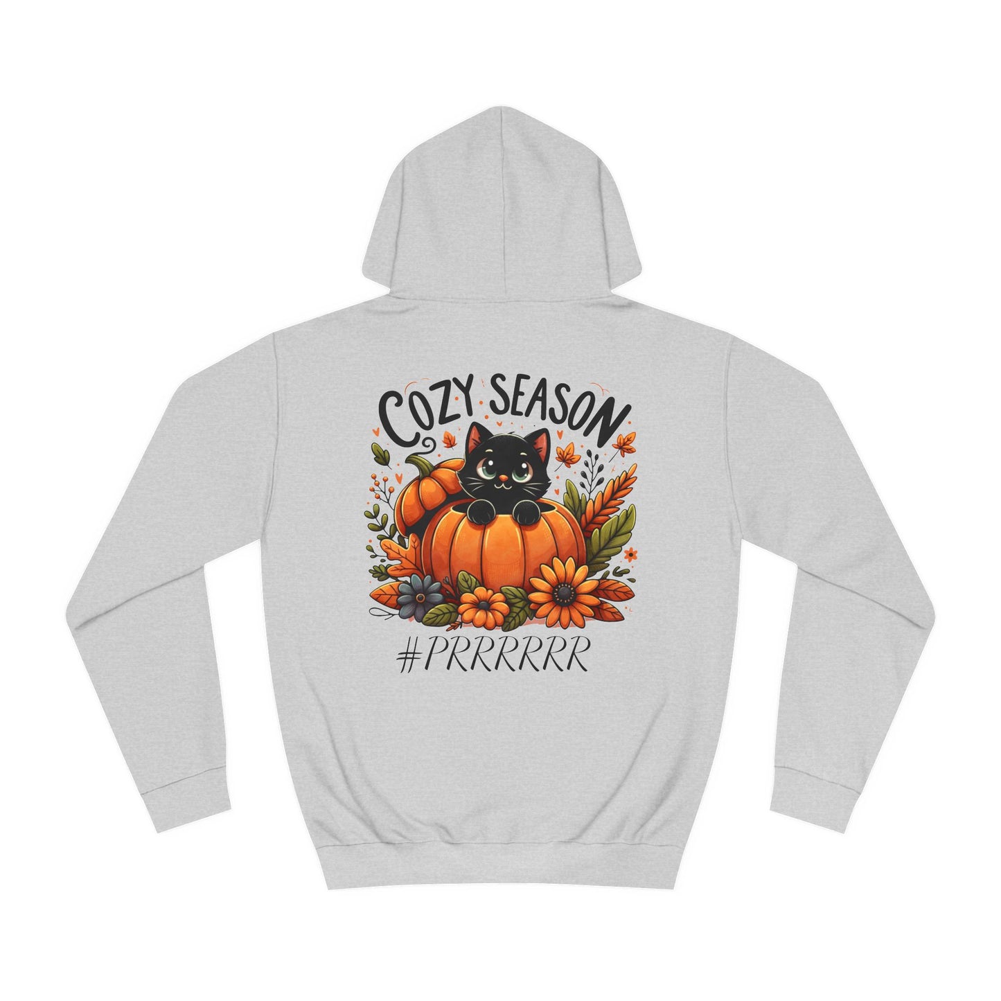 Black Kitten Pumpkin Unisex College Hoodie