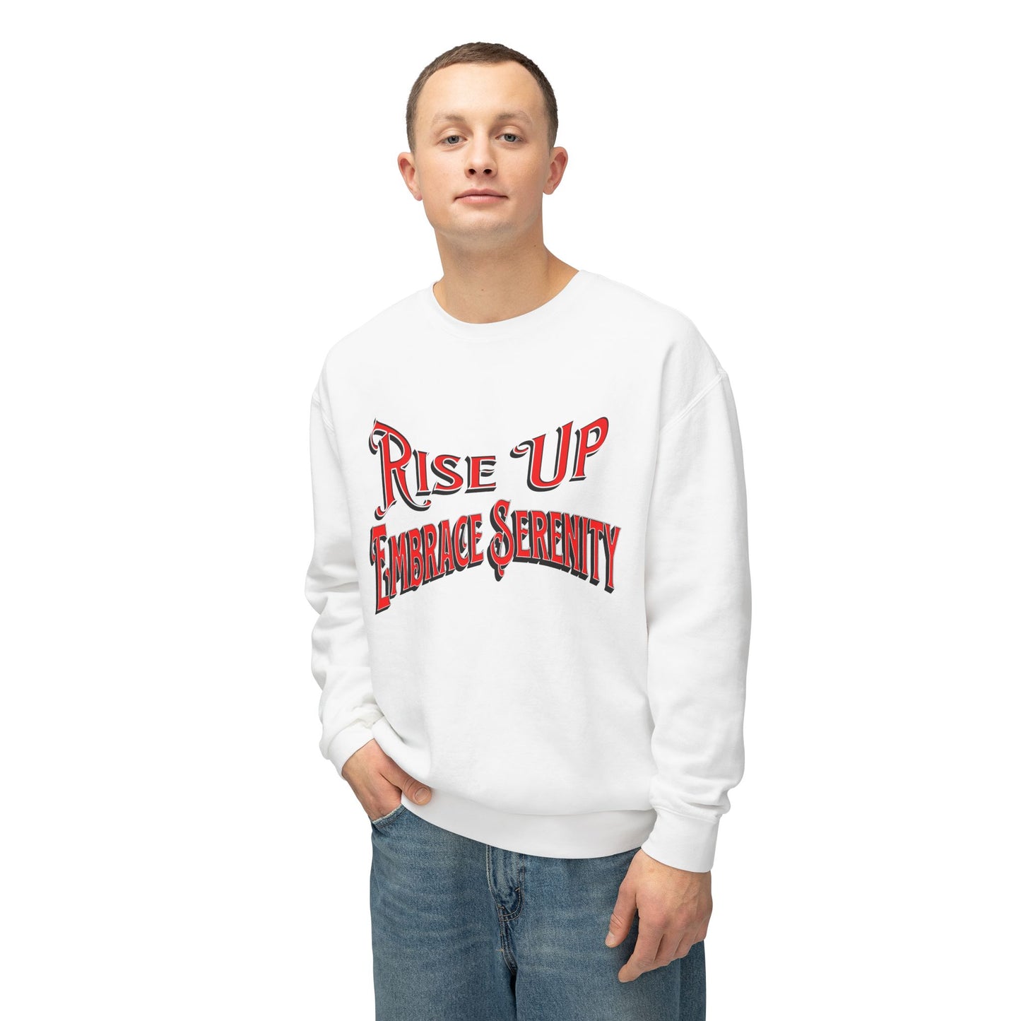 Sweatshirt Embrace Serenity Rise Up Lightweight Crewneck