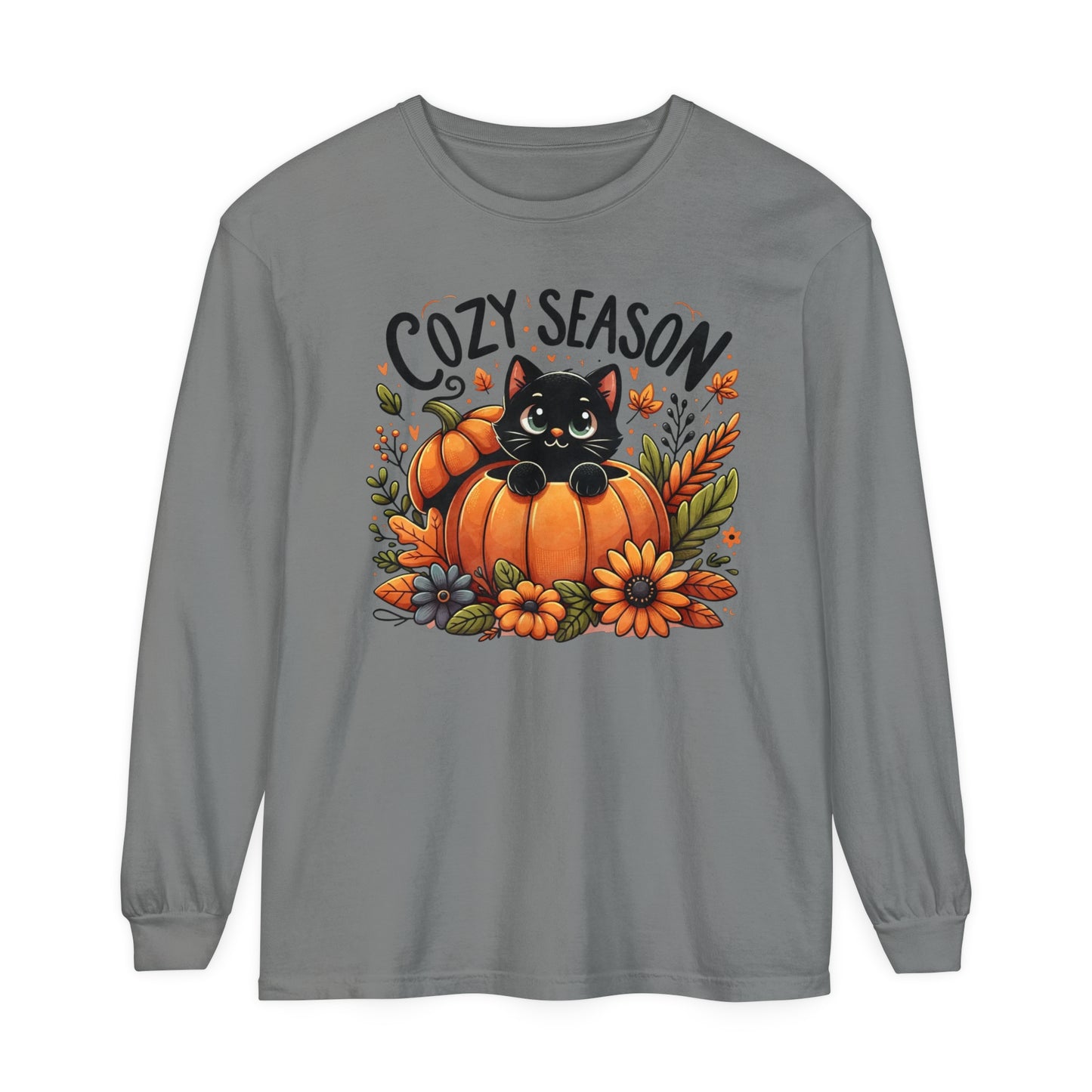 Cat Pumpkin Long Sleeve T-Shirt