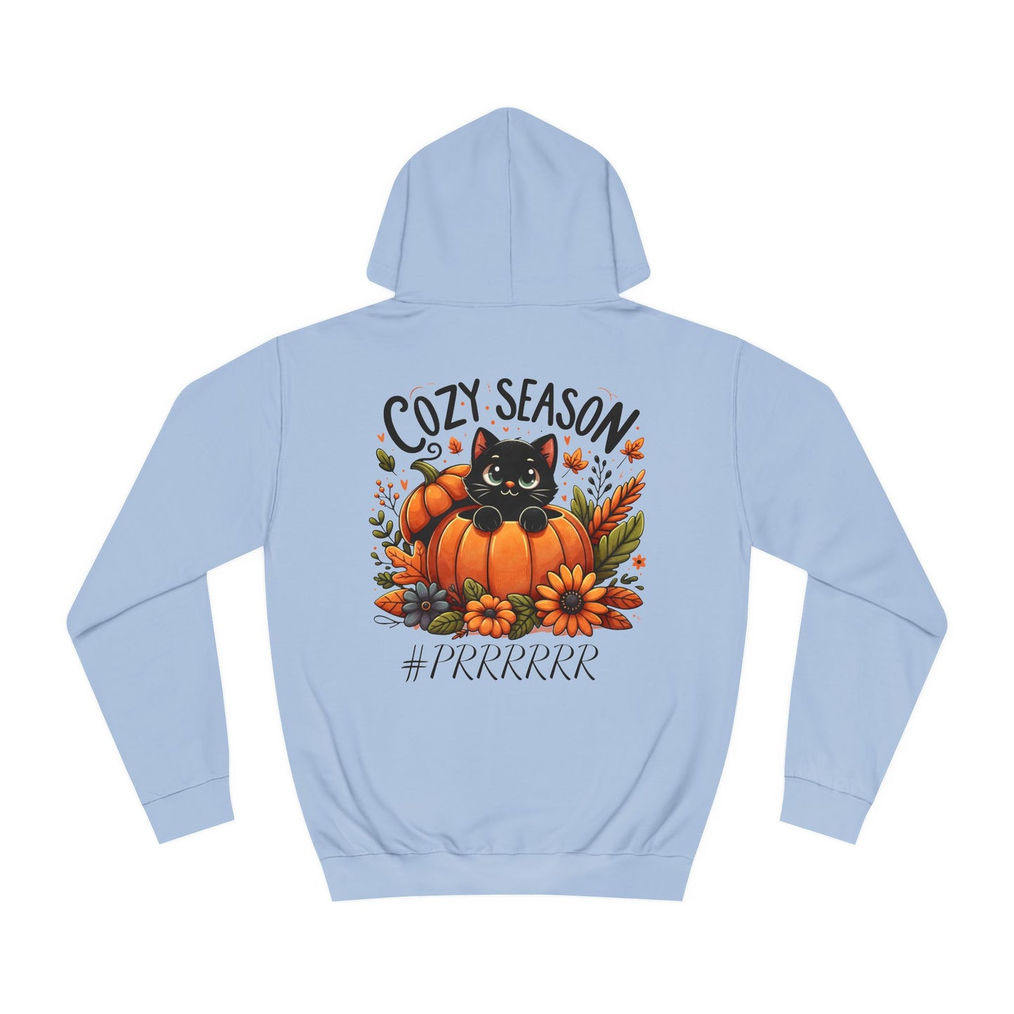 Black Kitten Pumpkin Unisex College Hoodie