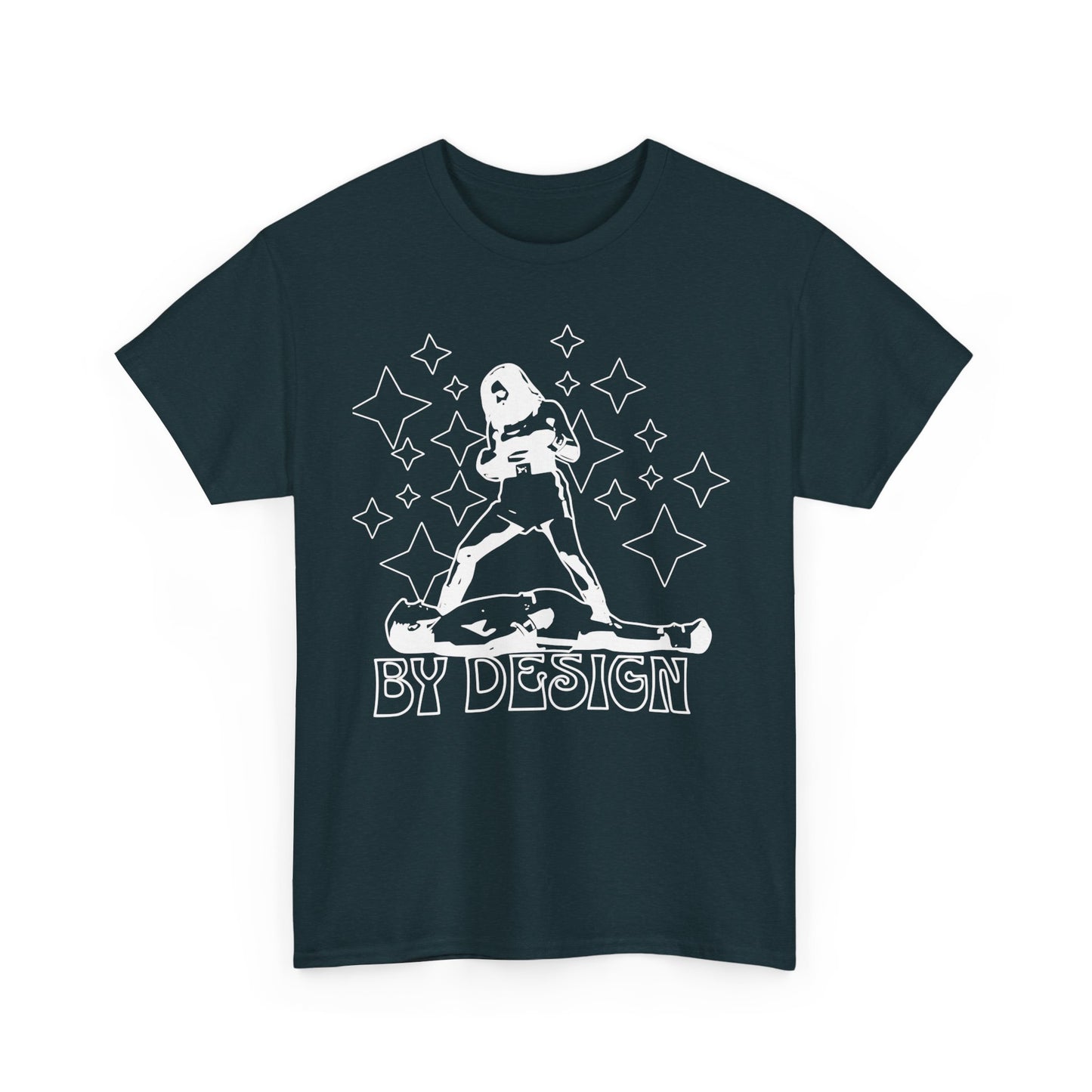 "BY DESIGN KNOCKOUT" Unisex Heavy Cotton Tee