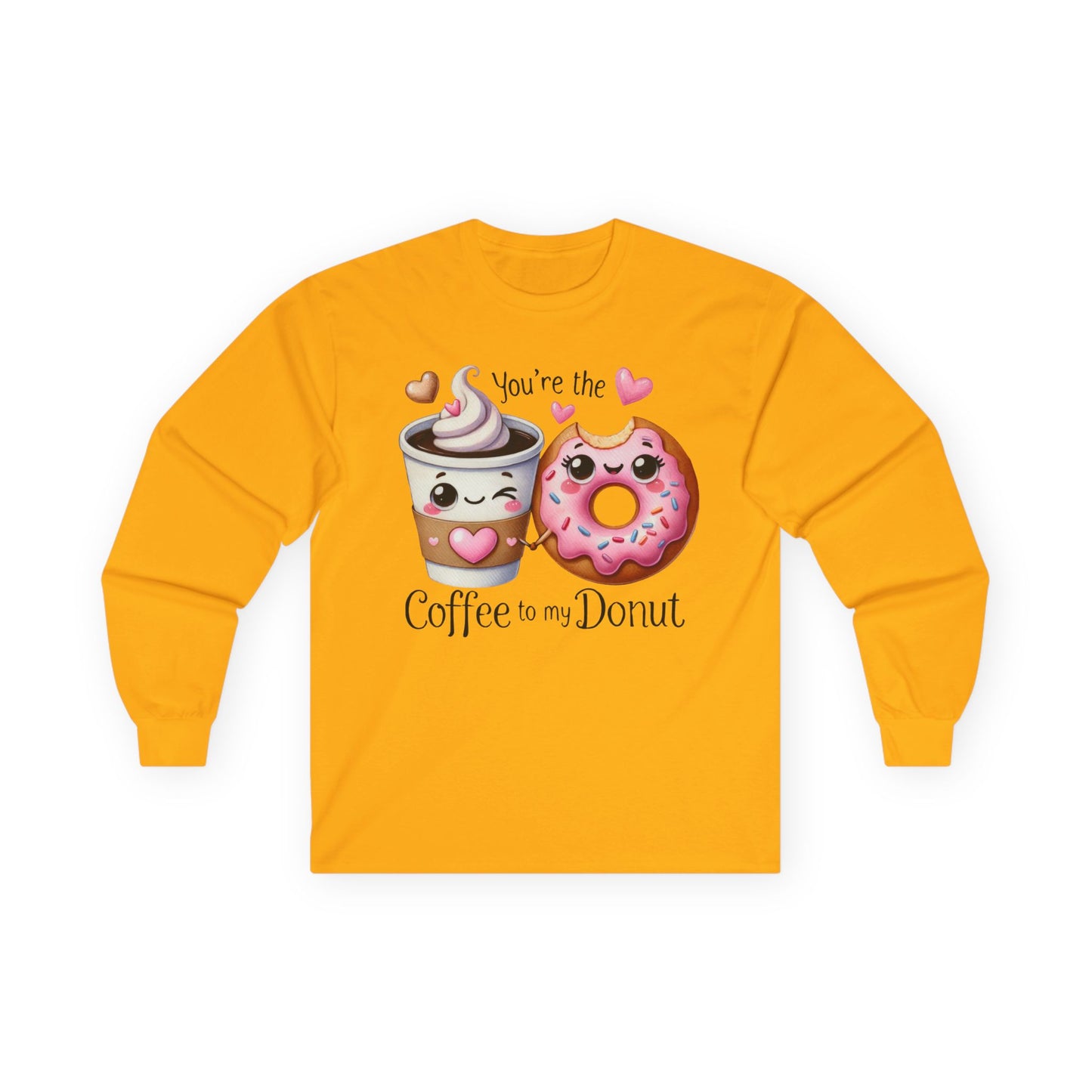 'Morning Mood: Sweet And Bold" coffee design Unisex Ultra Cotton Long Sleeve Tee