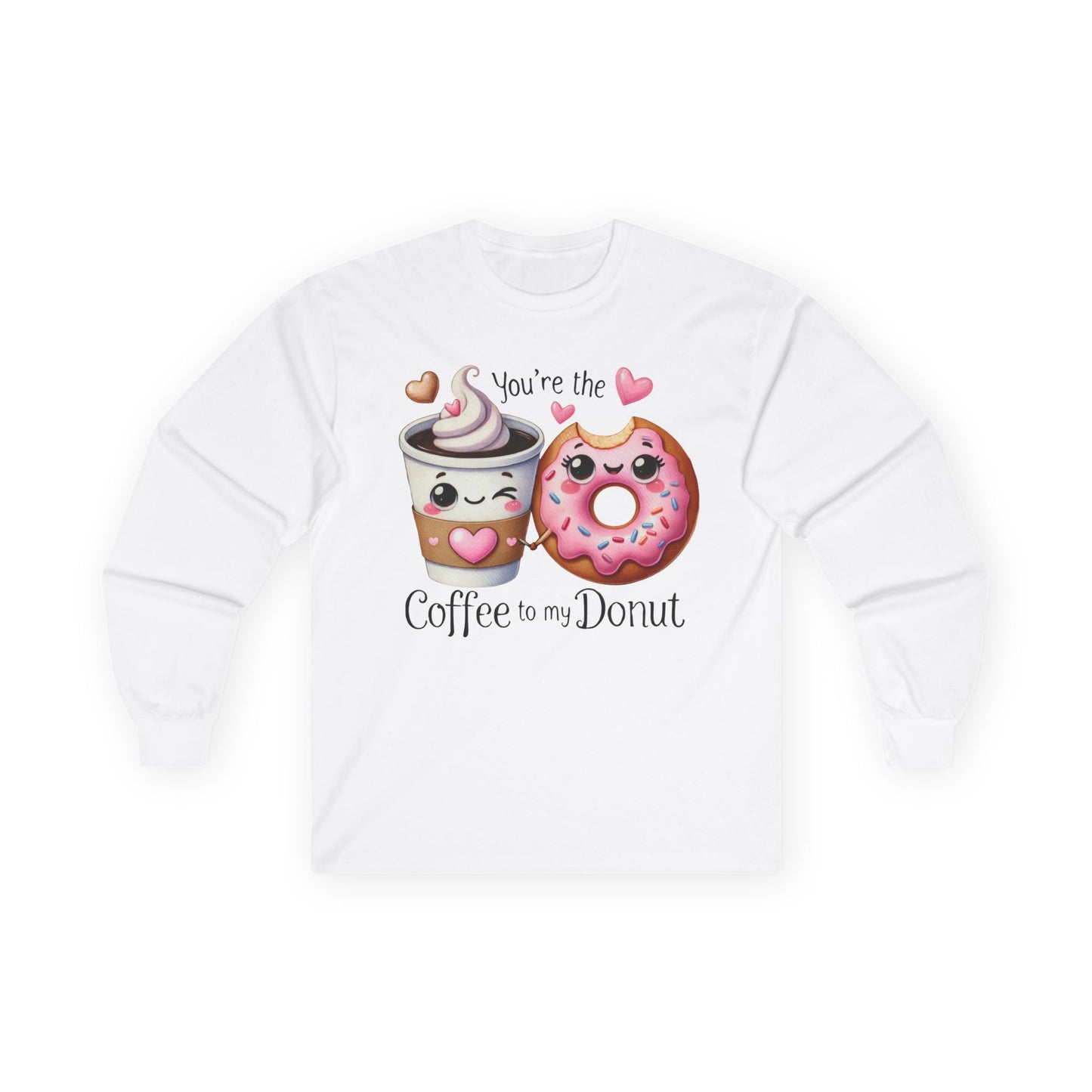 'Morning Mood: Sweet And Bold" coffee design Unisex Ultra Cotton Long Sleeve Tee