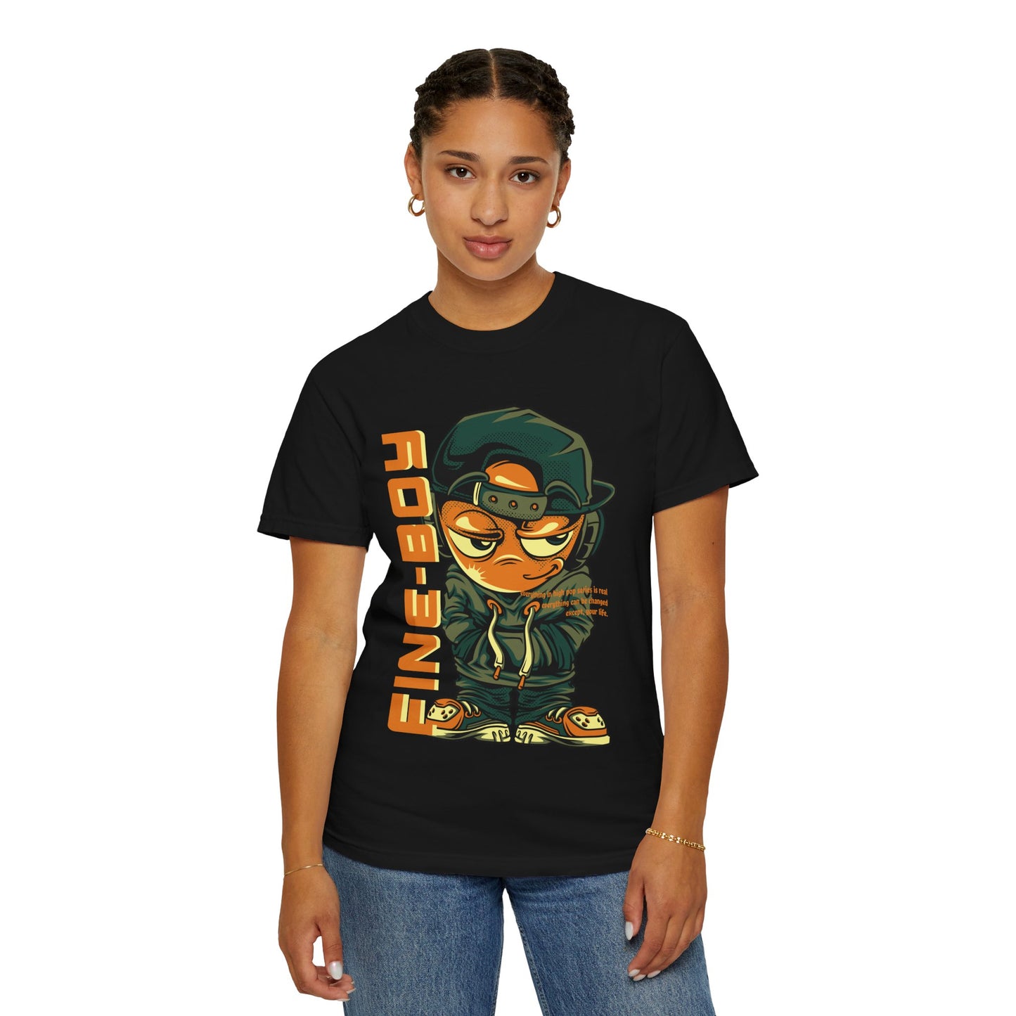 Streetwear Graphic Tee for Kids, Fine Boy Urban Style Shirt, Youth Fashion T-shirt, Trendy Gift for Birthdays, Cool Summer Look