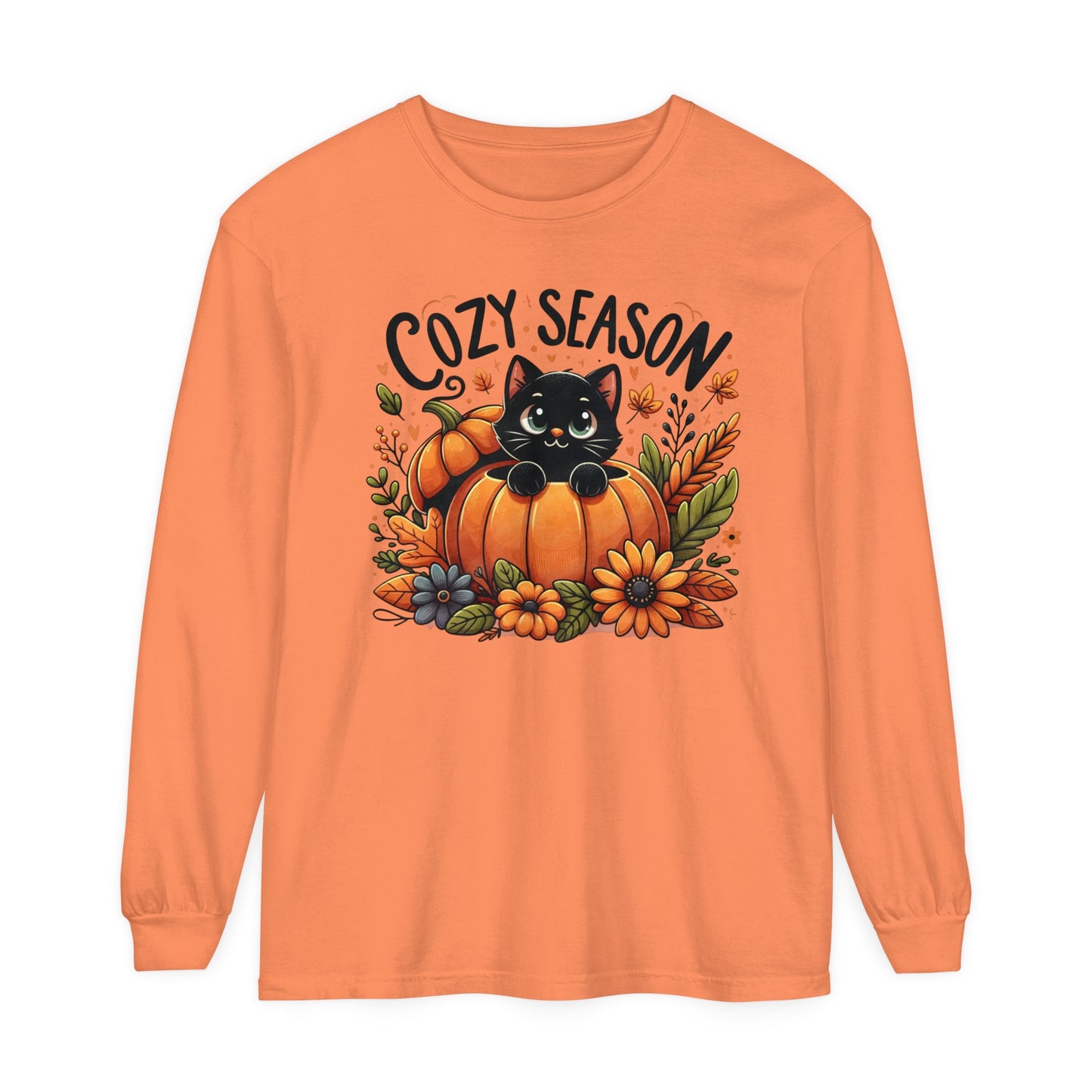 Cat Pumpkin Long Sleeve T-Shirt