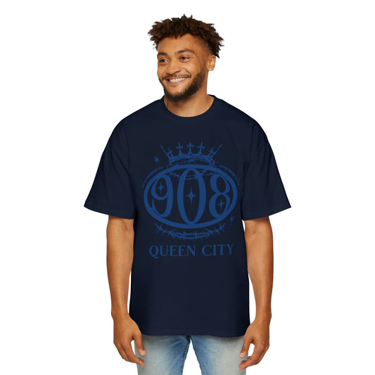 Plainfield NJ 908 Area Code Tee — Men's Oversized Graphic T-Shirt