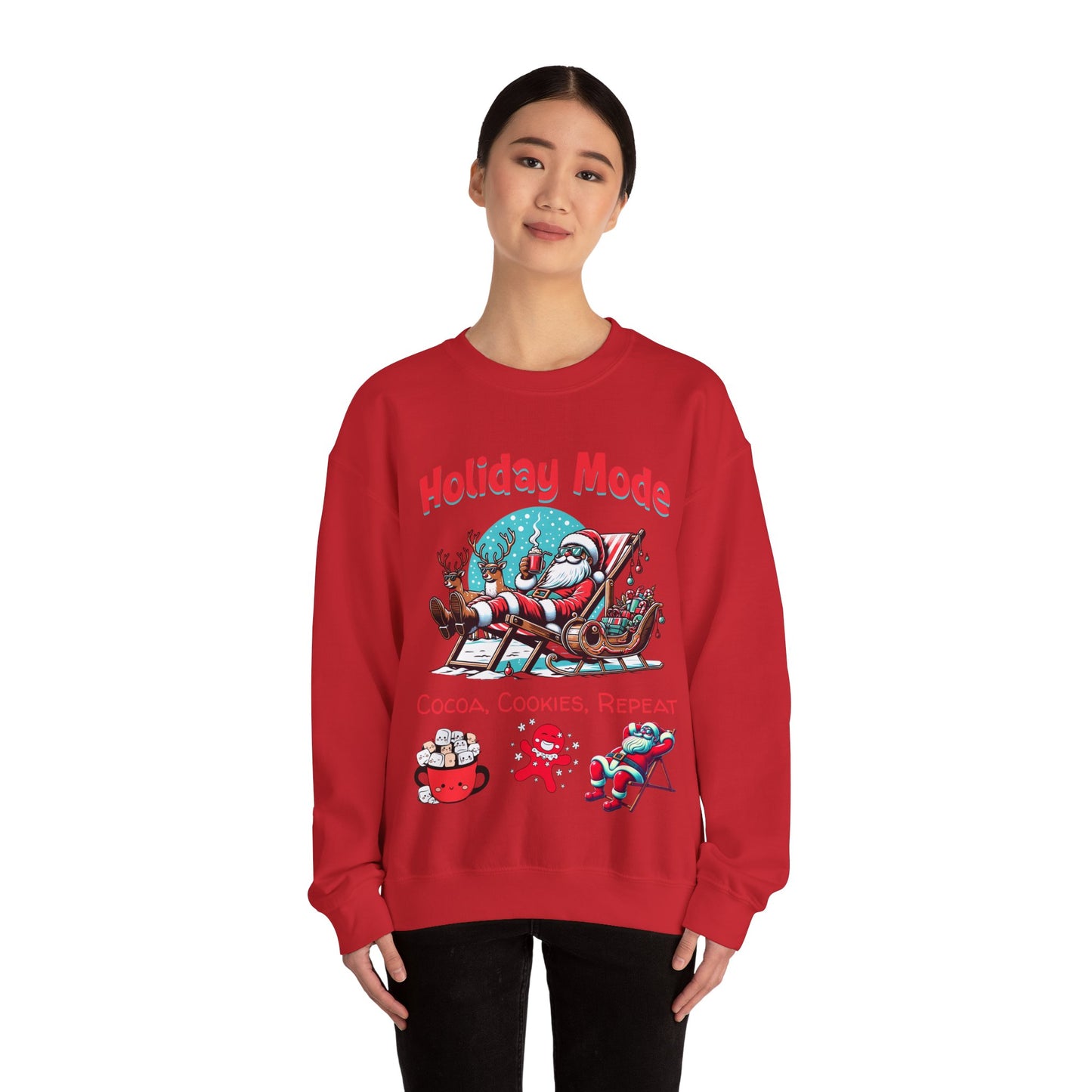 Santa Sipping Cocoa Unisex Sweatshirt