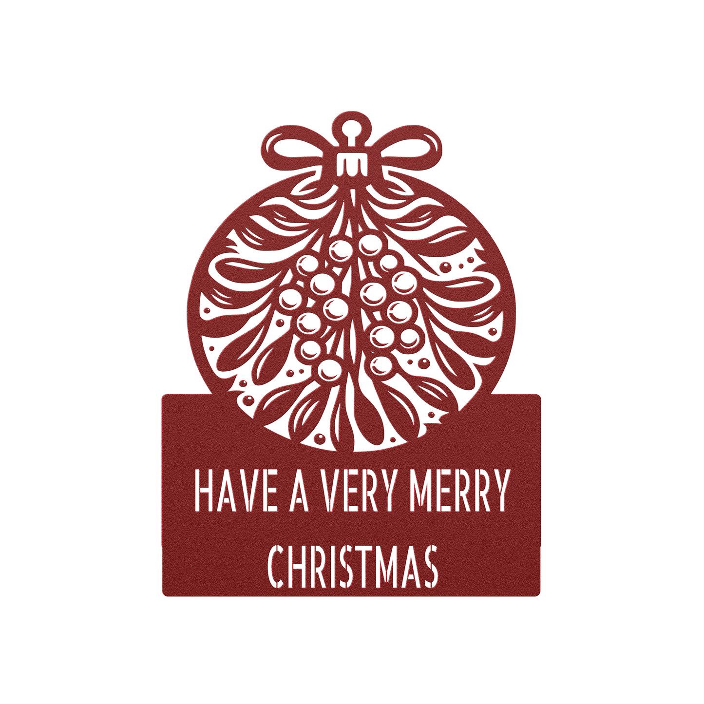 CUSTOMIZABLE MERRY CHRISTMAS Die-Cut Metal Sign