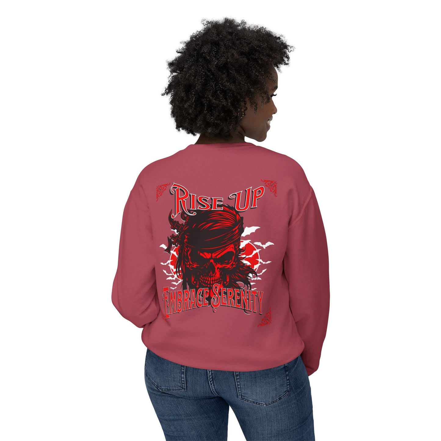 Sweatshirt Embrace Serenity Rise Up Lightweight Crewneck