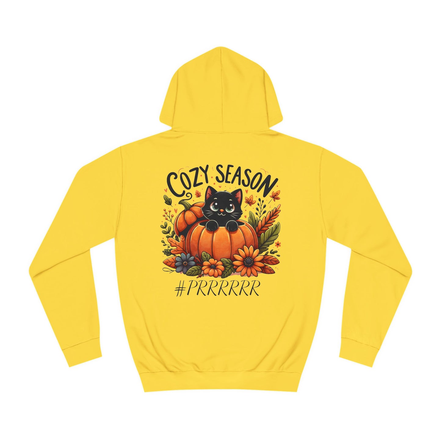 Black Kitten Pumpkin Unisex College Hoodie