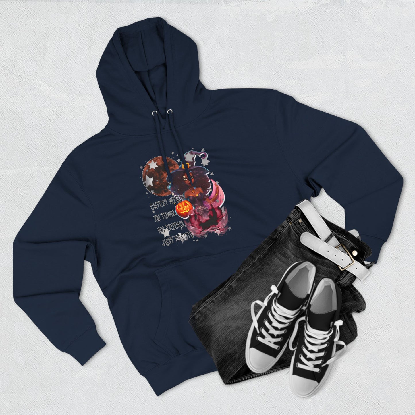 "Cutest Witch"Three-Panel Fleece Hoodie