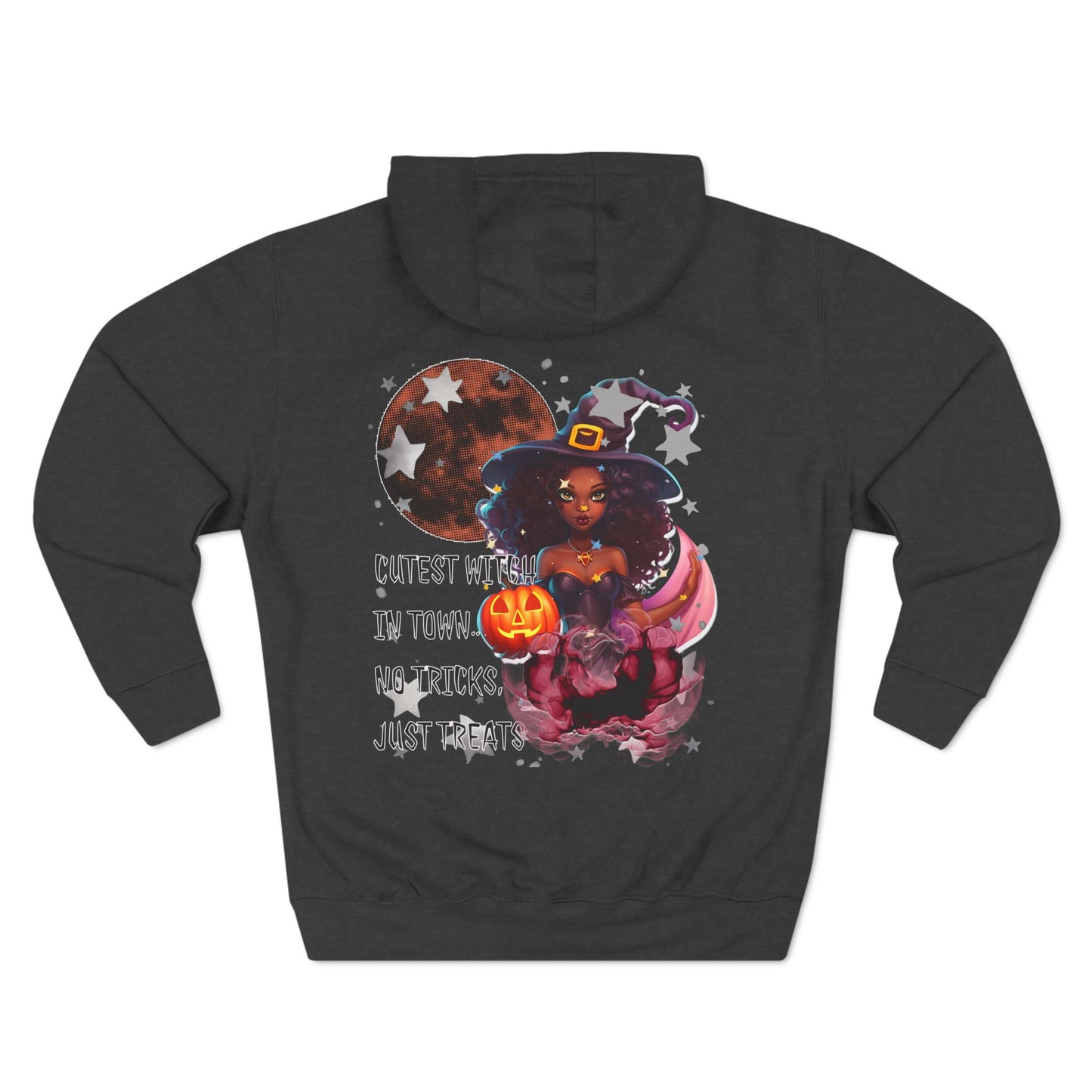 "Cutest Witch"Three-Panel Fleece Hoodie