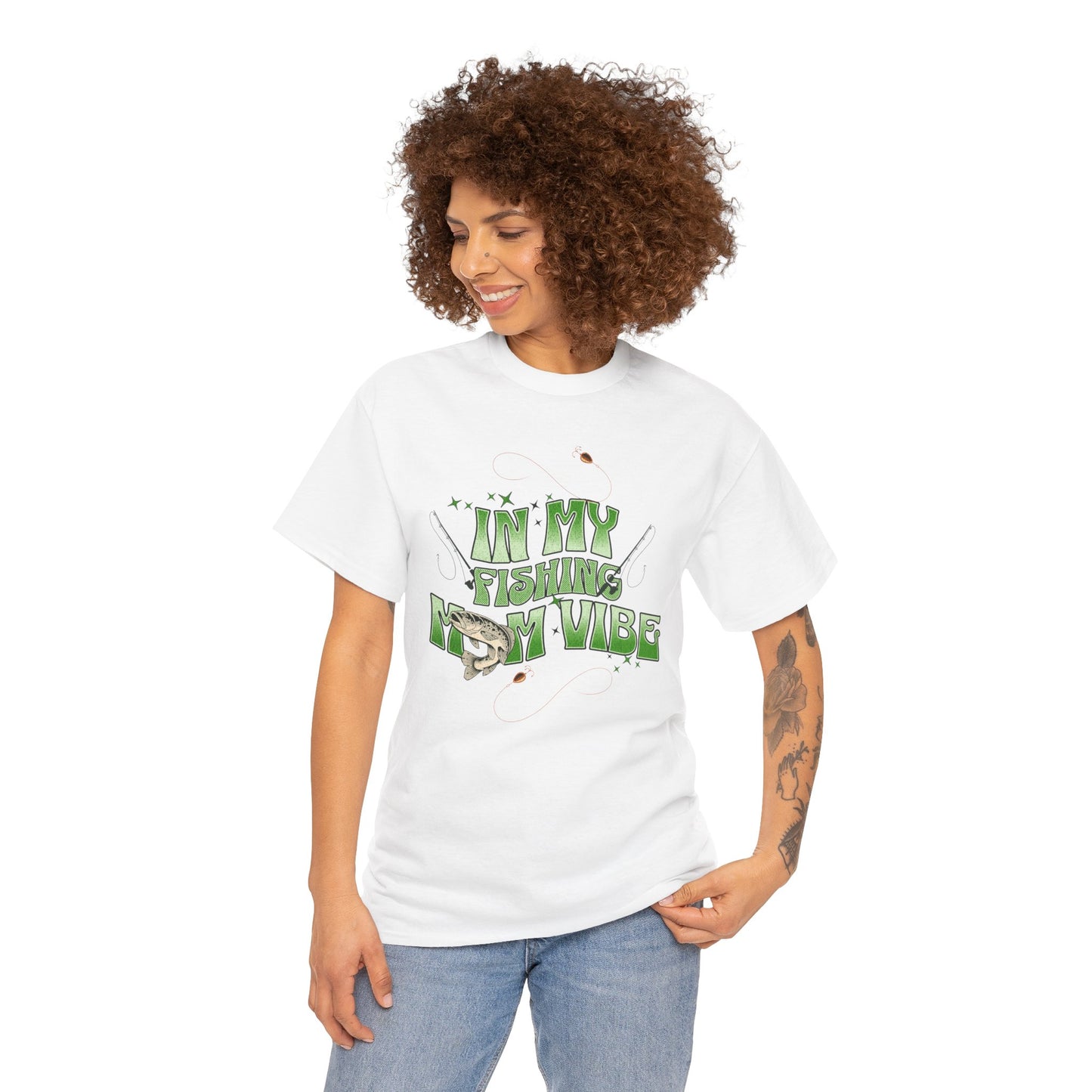 "FISHING MOM"Unisex Heavy Cotton Tee