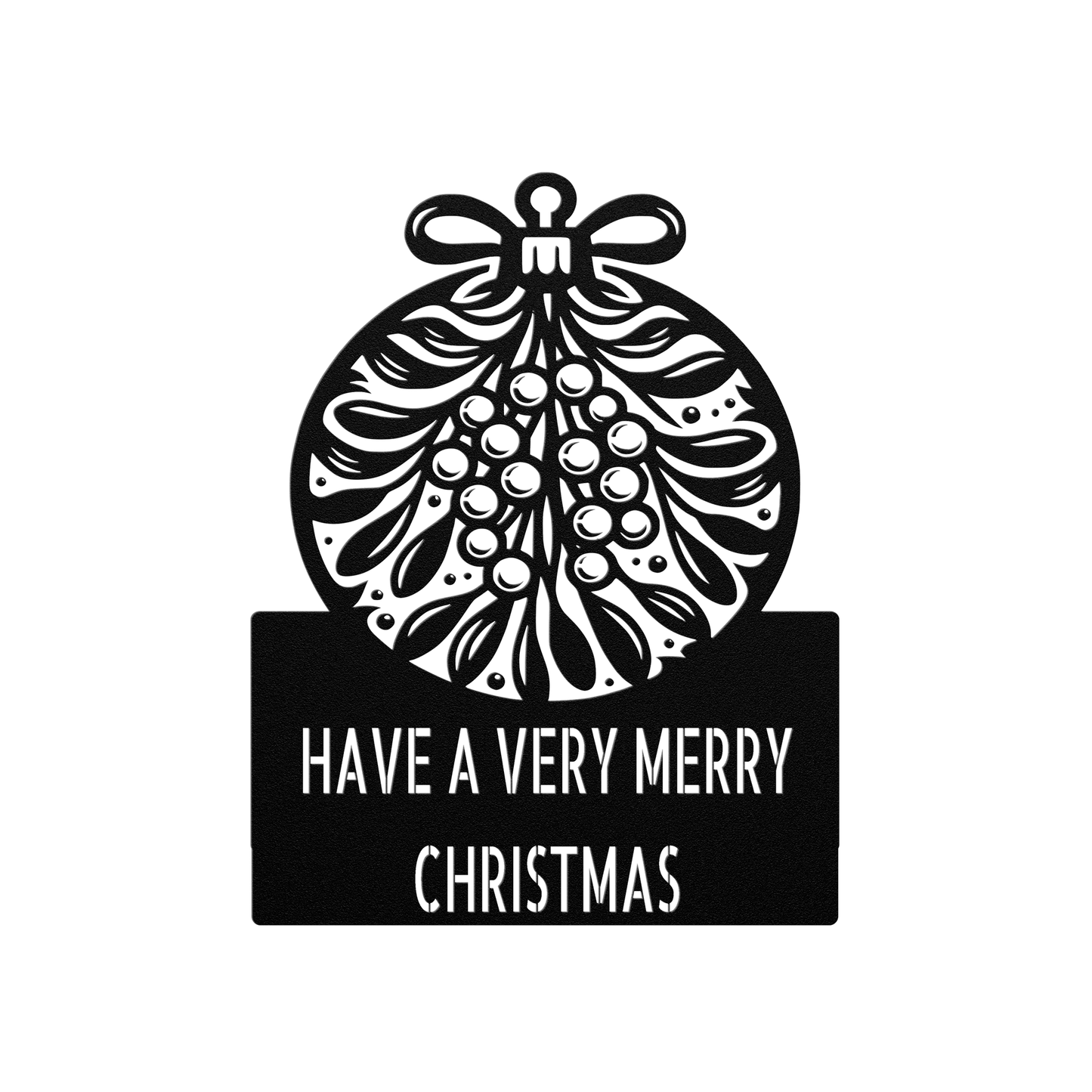 CUSTOMIZABLE MERRY CHRISTMAS Die-Cut Metal Sign