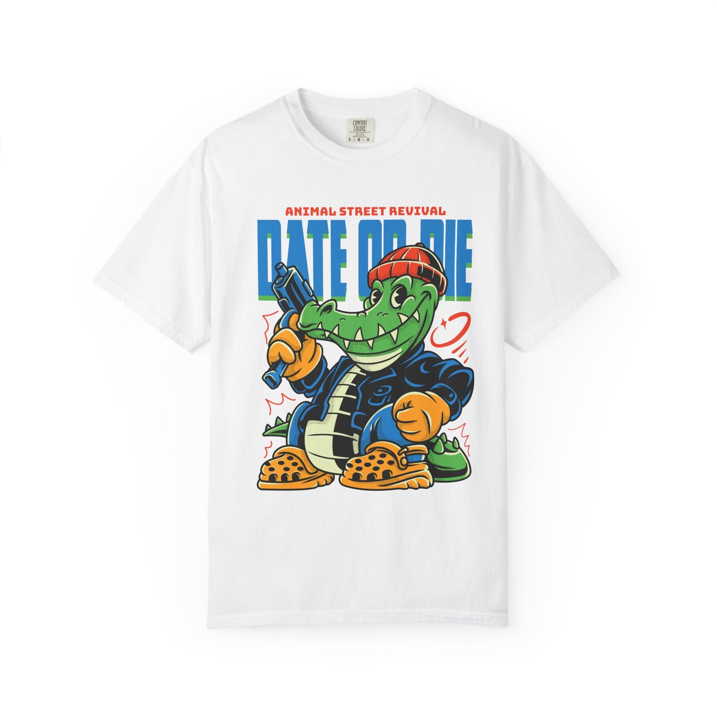 Retro Cartoon Alligator T-Shirt, Fun Graphic Tee, Casual Summer Wear, Gift for Animators, Quirky Fashion, Unique Streetwear
