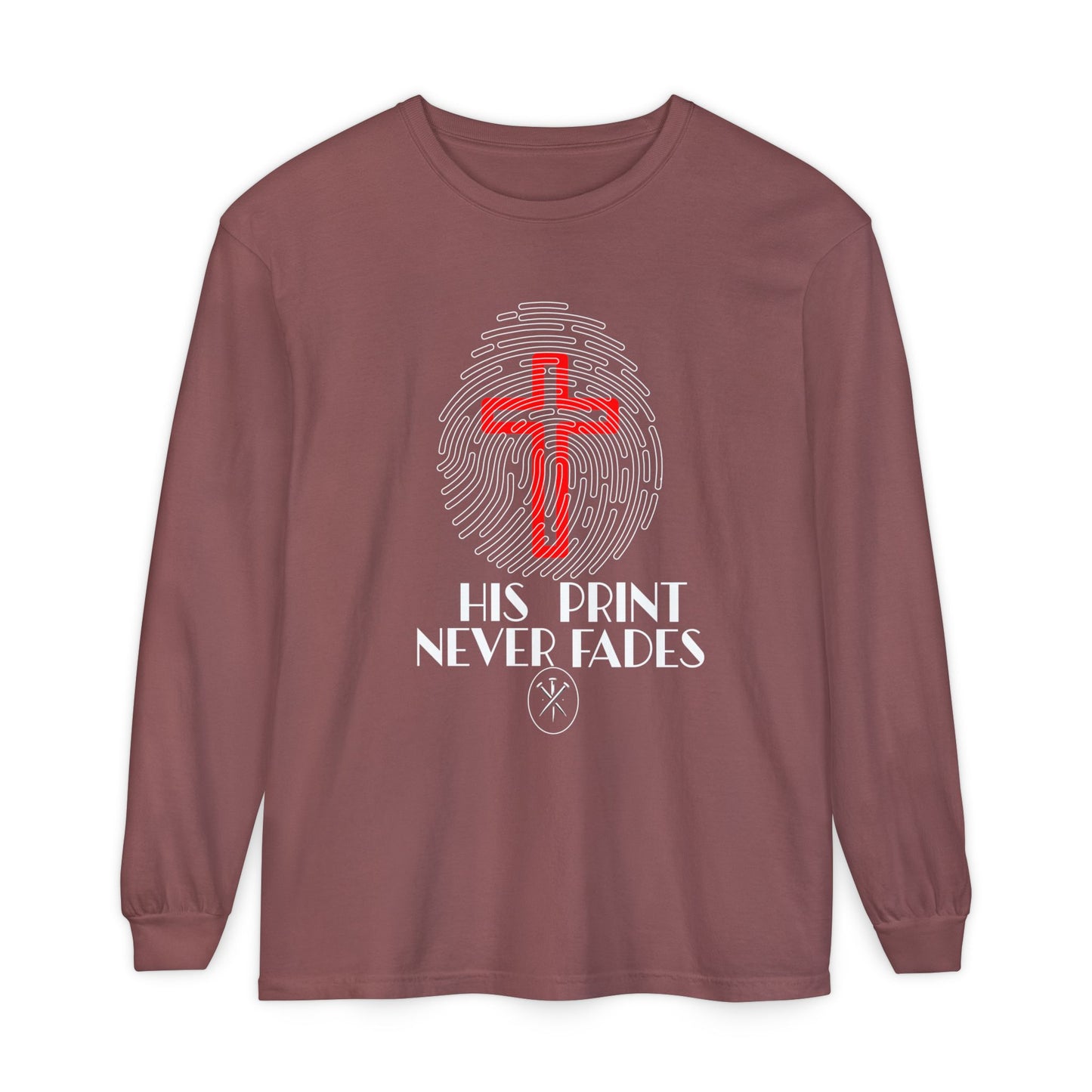 His Print Never Fades Unisex Long Sleeve T-Shirt - Faith-Inspired Apparel