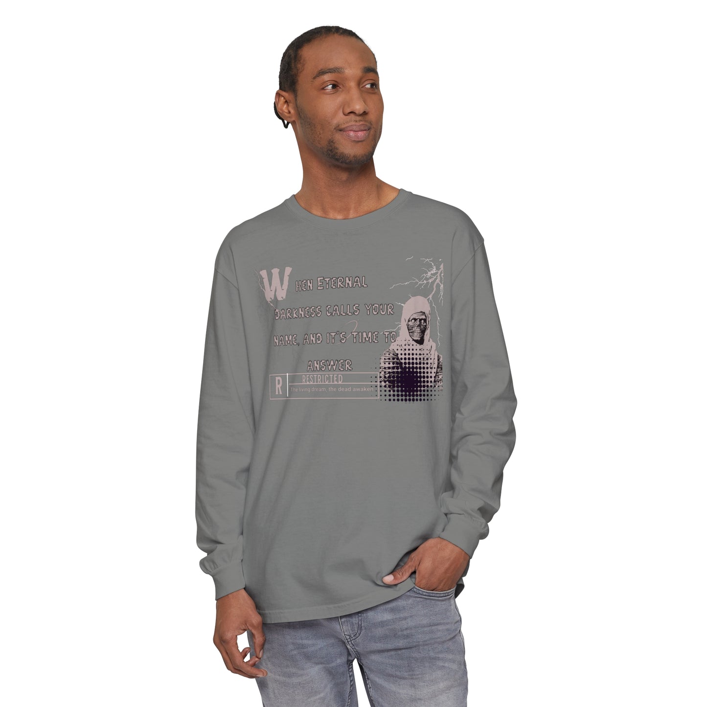 Long Sleeve T-Shirt - Eternal Darkness Call Your Name Graphic