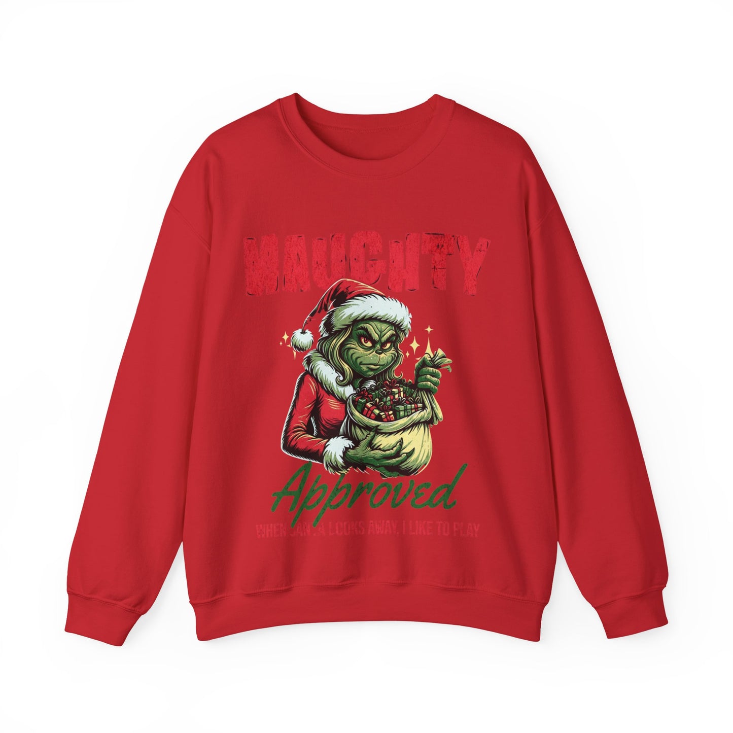 Grinch Lady Holding Gifts Sweatshirt