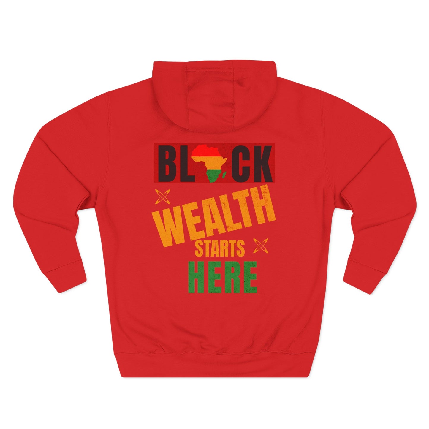 Fleece Hoodie - Black Business Theme with Power in Ownership