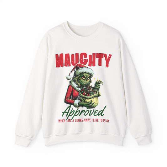 Grinch Lady Holding Gifts Sweatshirt