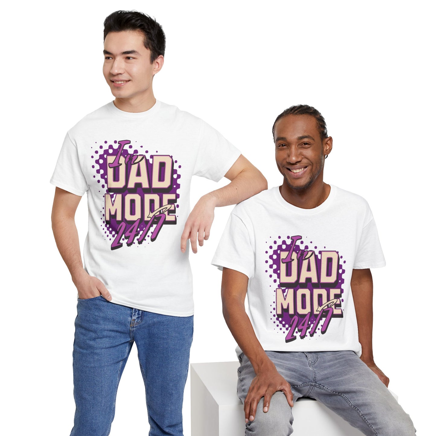 "DAD MODE" Unisex Heavy Cotton Tee