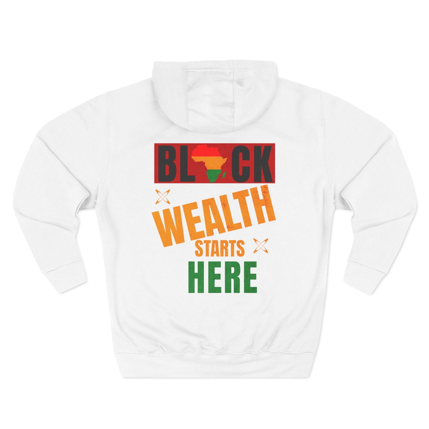 Fleece Hoodie - Black Business Theme with Power in Ownership