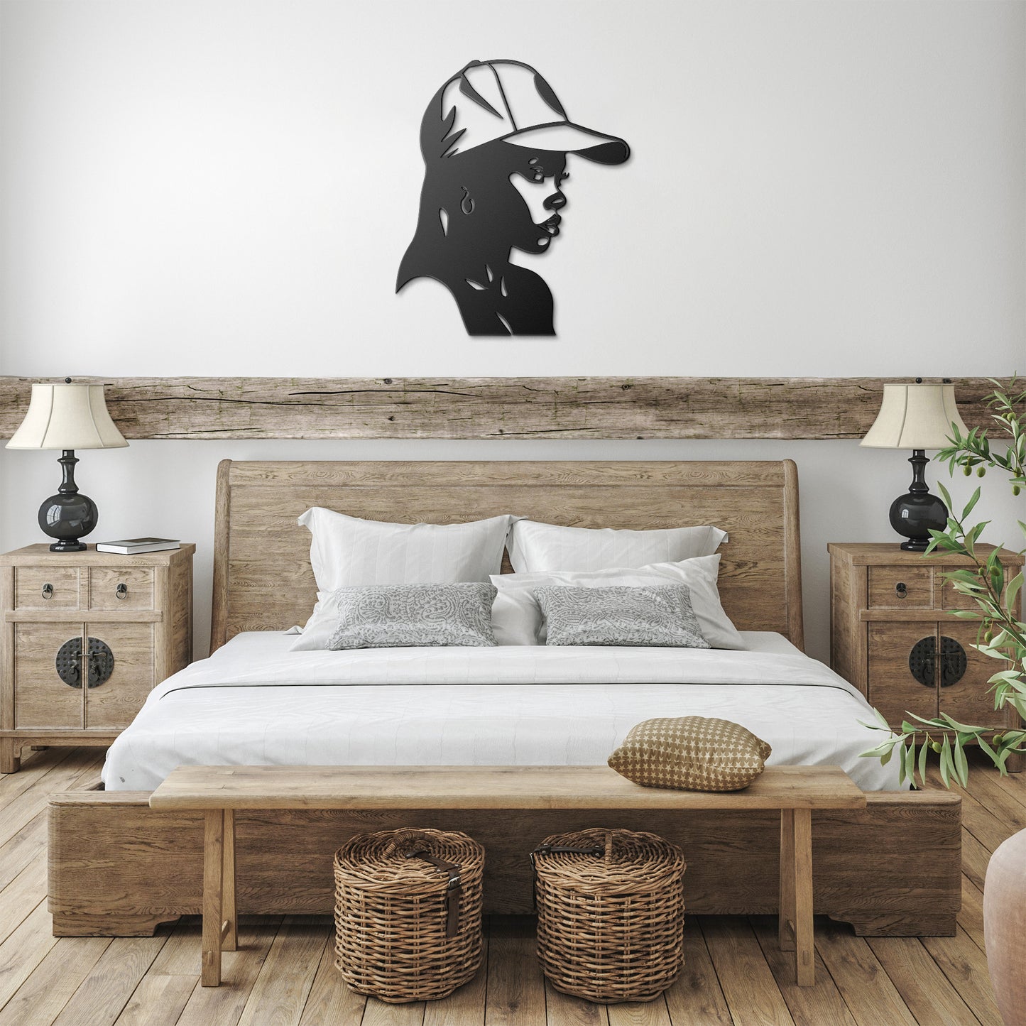 African American Girl Metal Cut Out