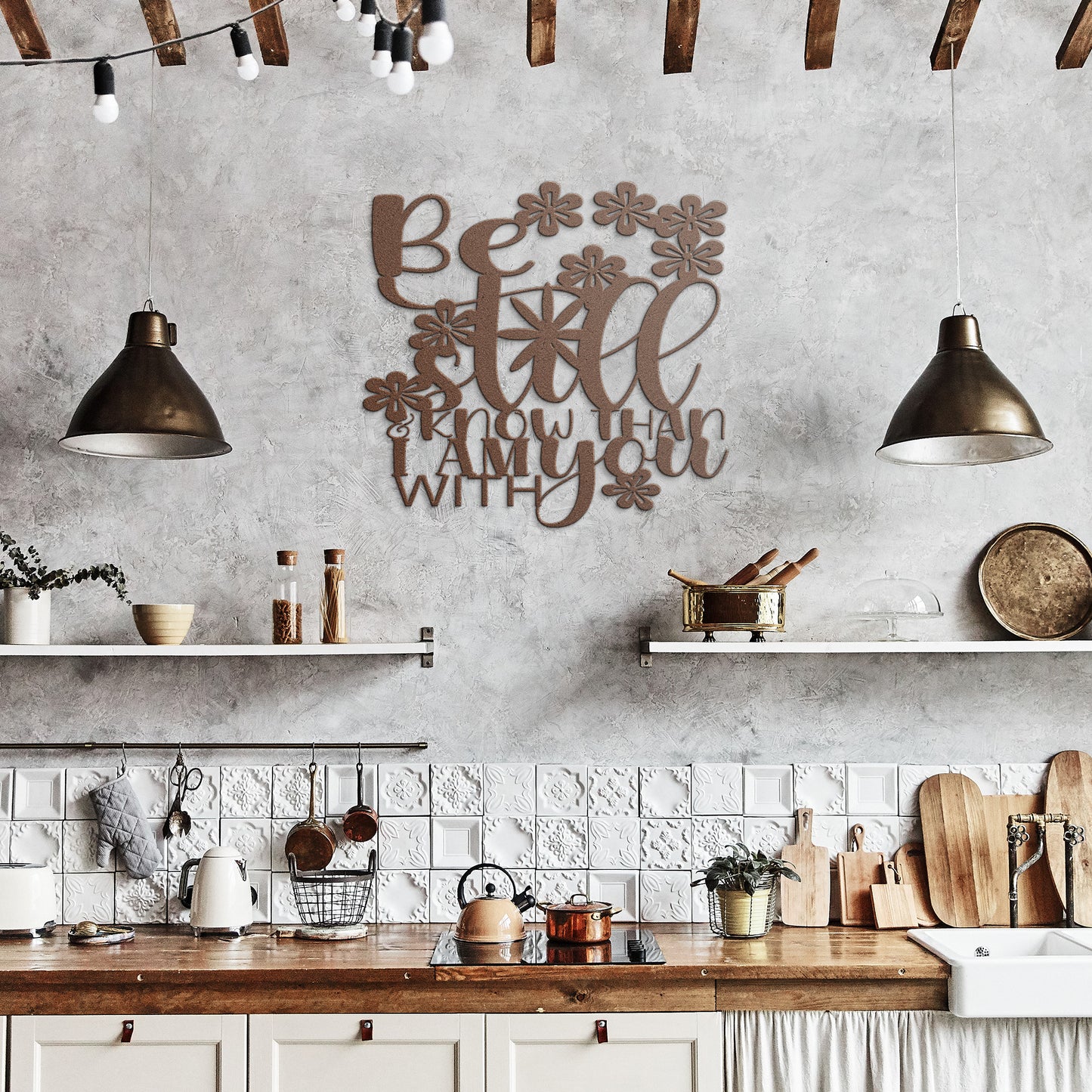 Be Still Religous Die Cut Metal Design
