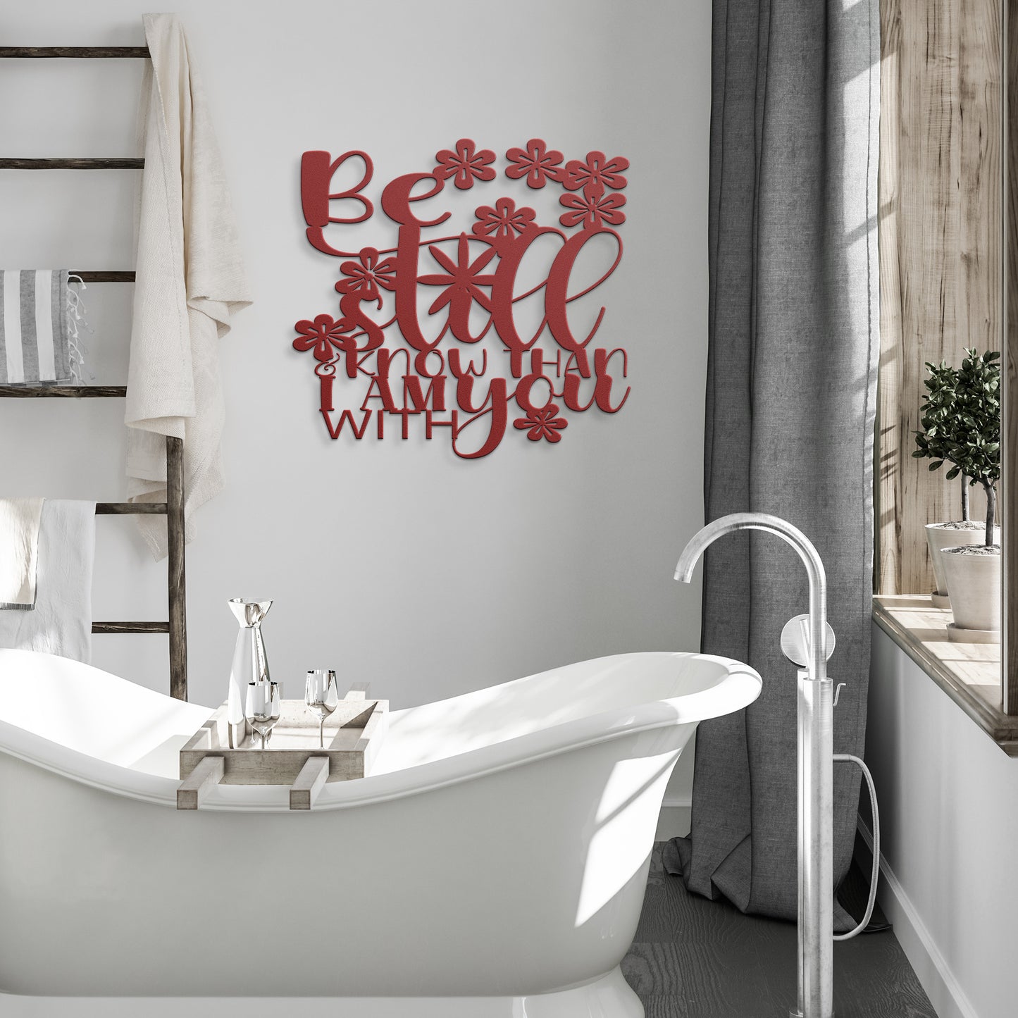 Be Still Religous Die Cut Metal Design