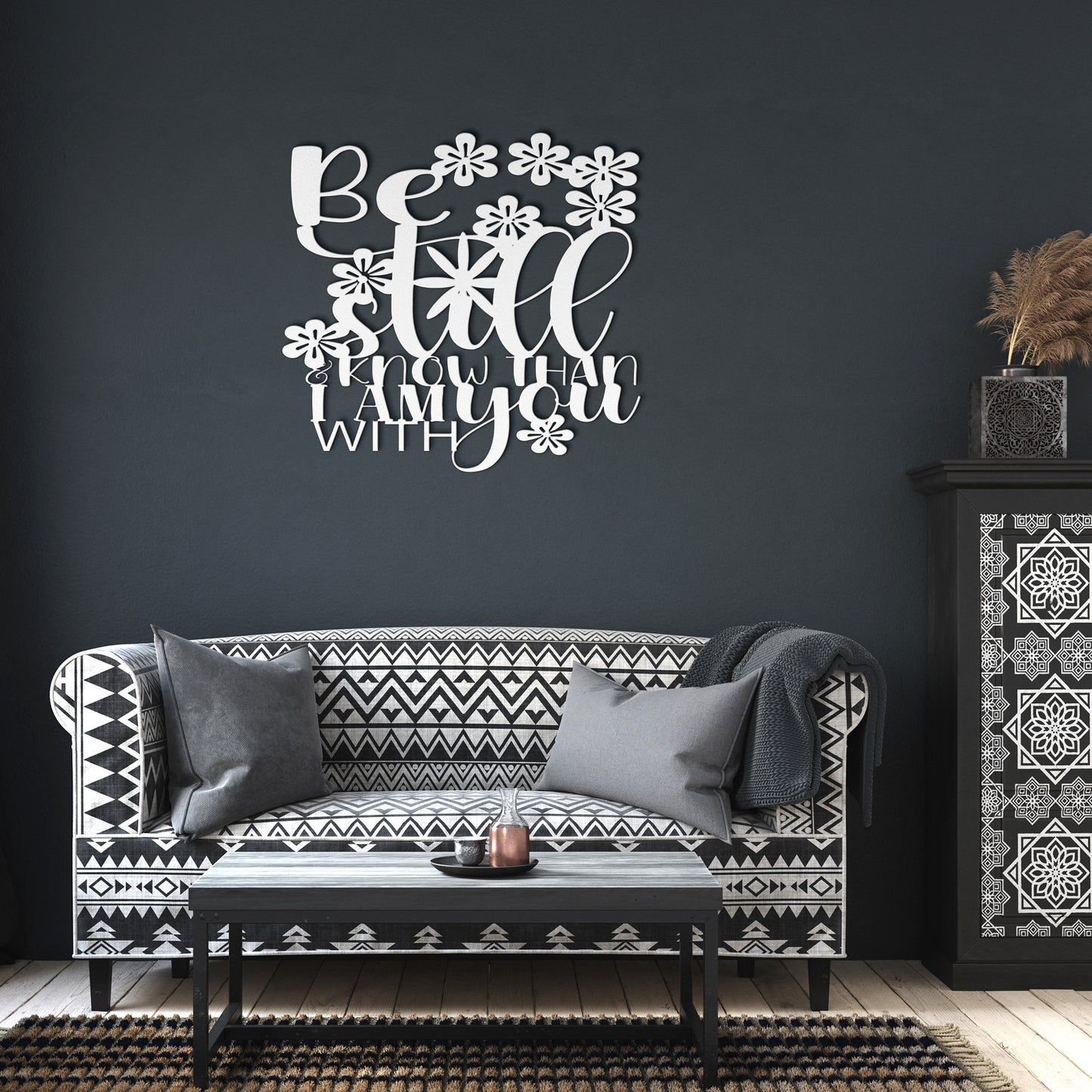 Be Still Religous Die Cut Metal Design