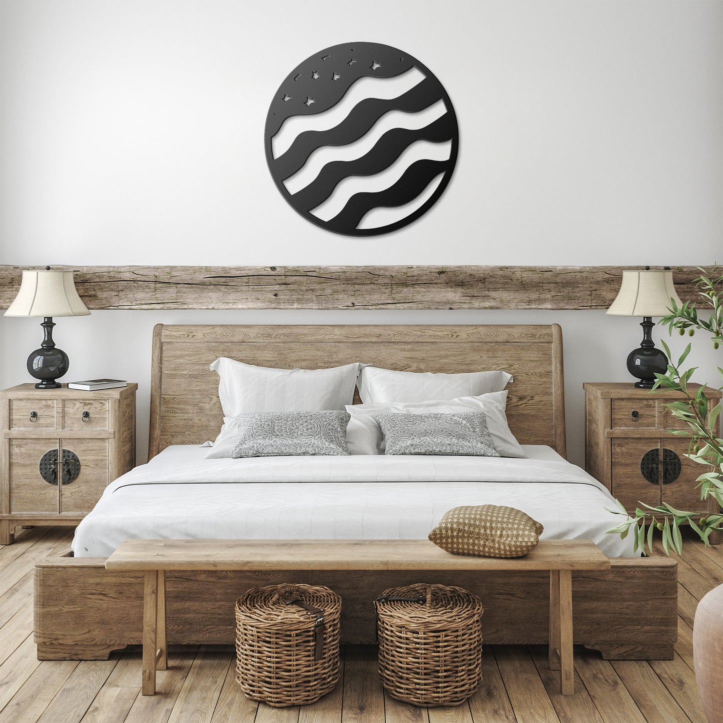 Circle Die -Cut Flag Design Sign